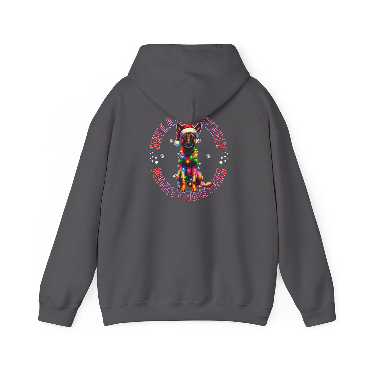 Christmas Pack Belgium Malinois Hoodie — 'Have a Pawsitively Merry Christmas' Holiday Sweatshirt