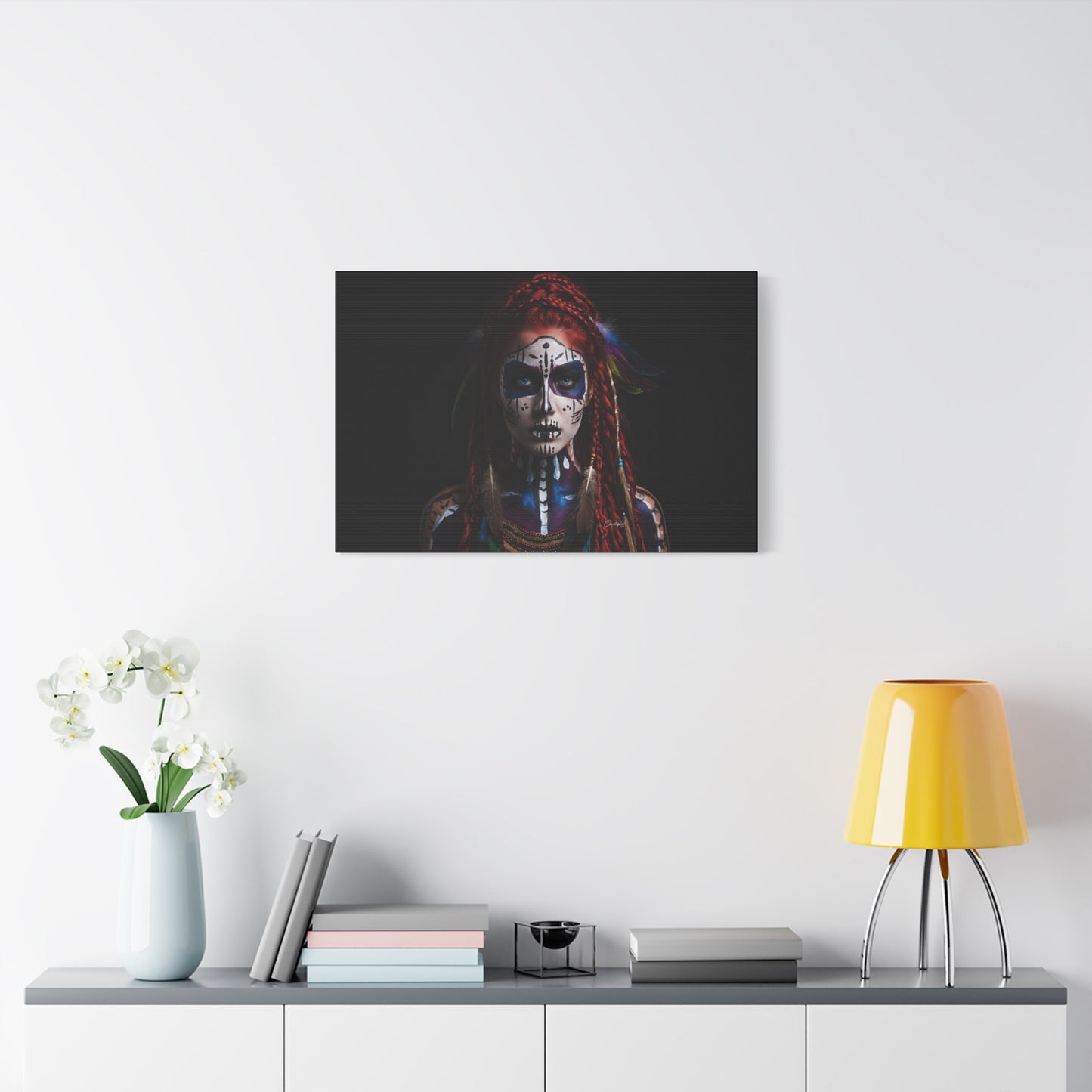 Colorful Tribal Art Canvas Print - Bohemian Home Decor