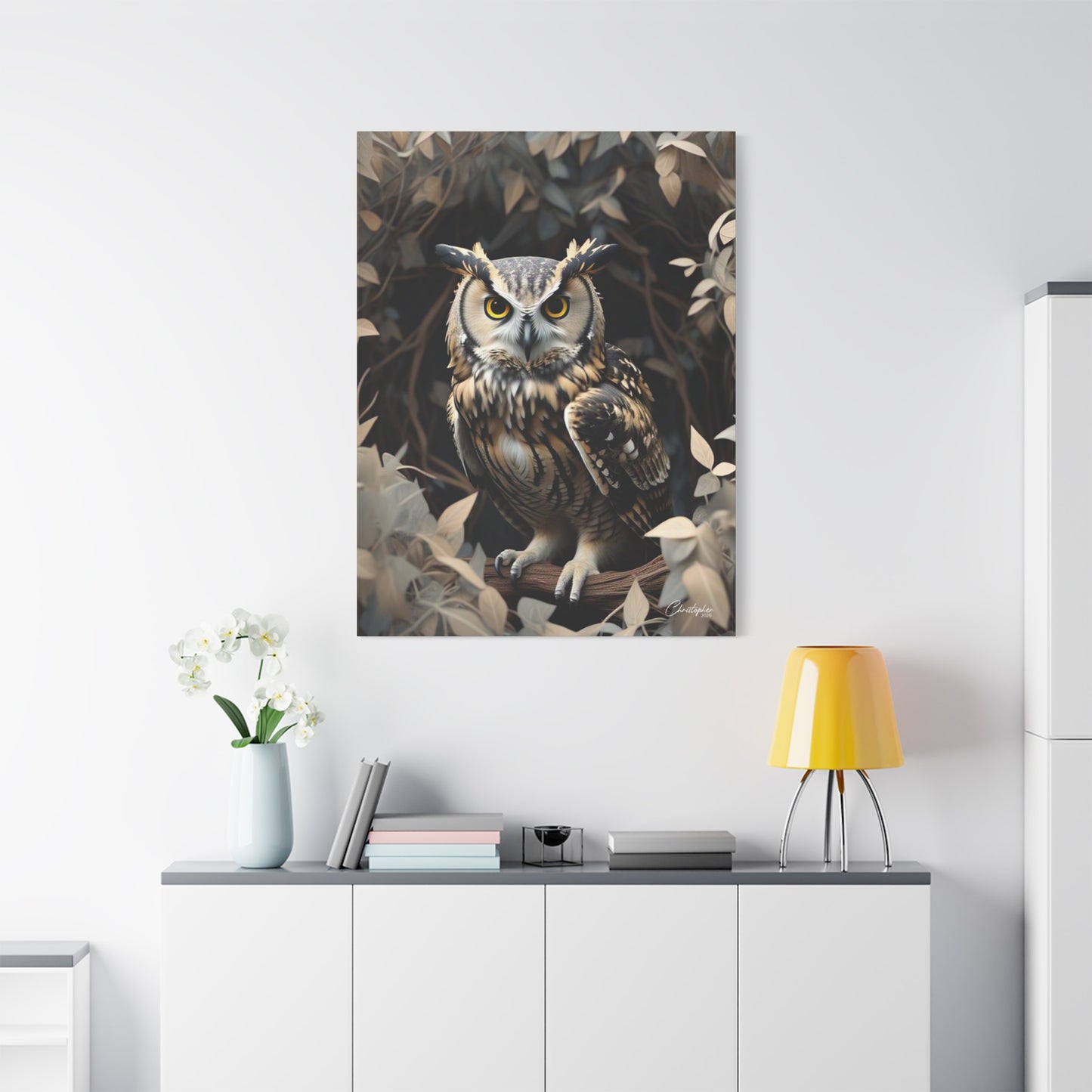 Realistic Owl Canvas Art - Nature Wall Decor for Home & Office