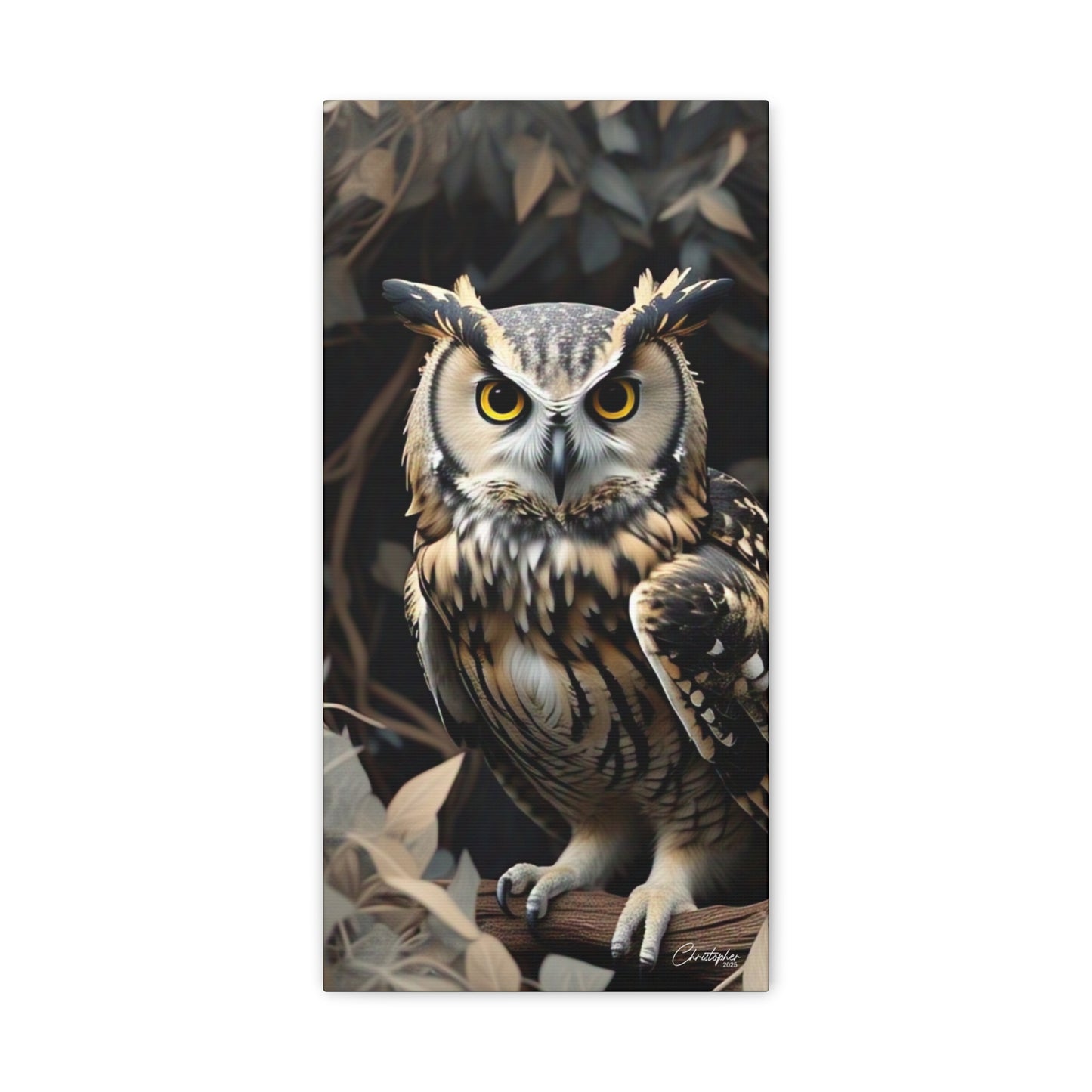 Realistic Owl Canvas Art - Nature Wall Decor for Home & Office
