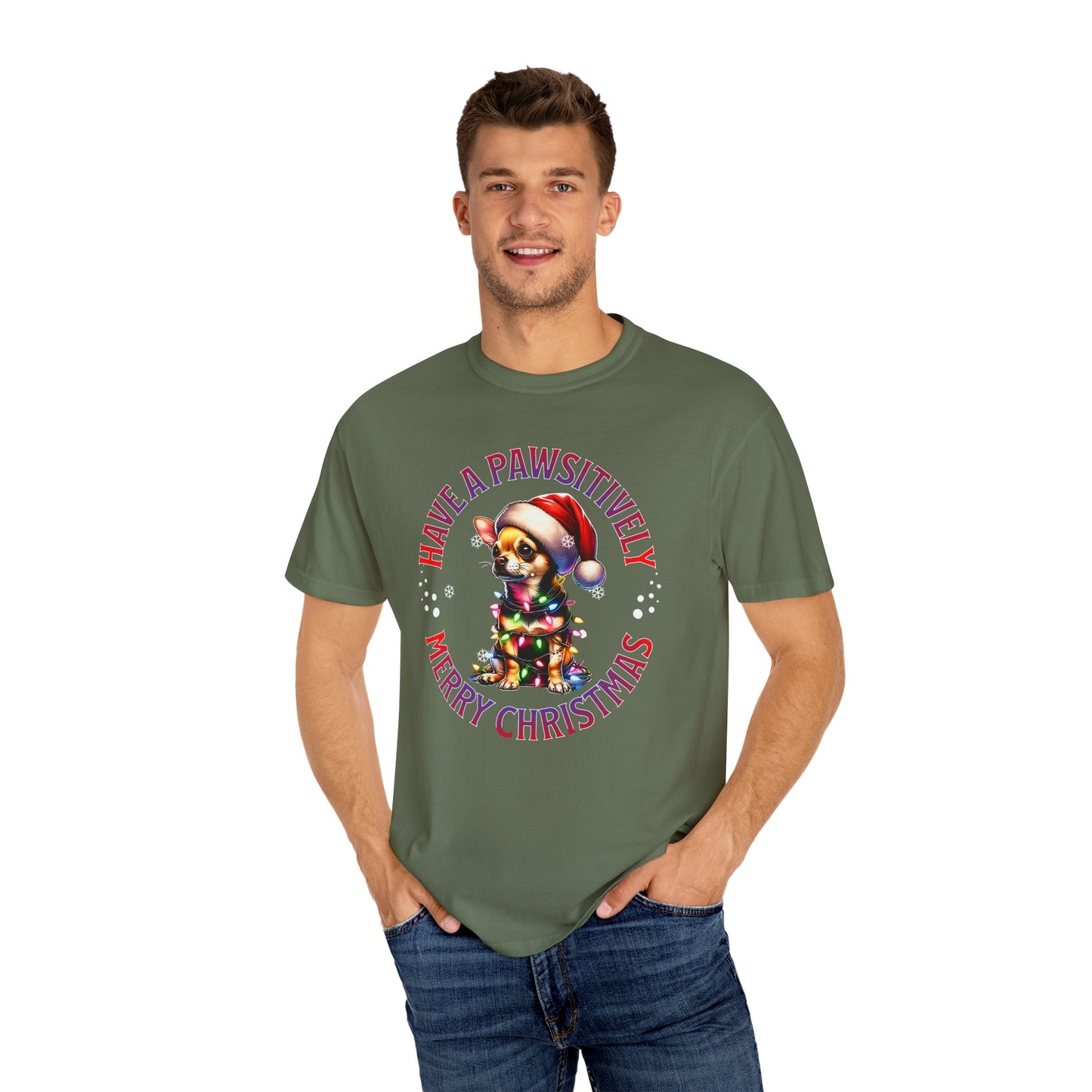 Christmas Puppy T-Shirt — “Have a Pawsitively Merry Christmas” Holiday Tee