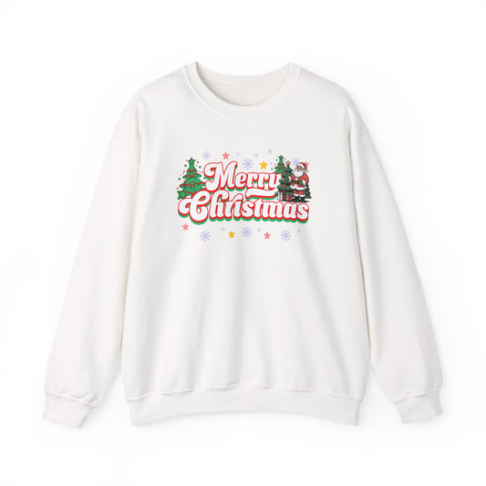 Merry Christmas Crewneck Sweatshirt — Festive Holiday Graphic Sweatshirt