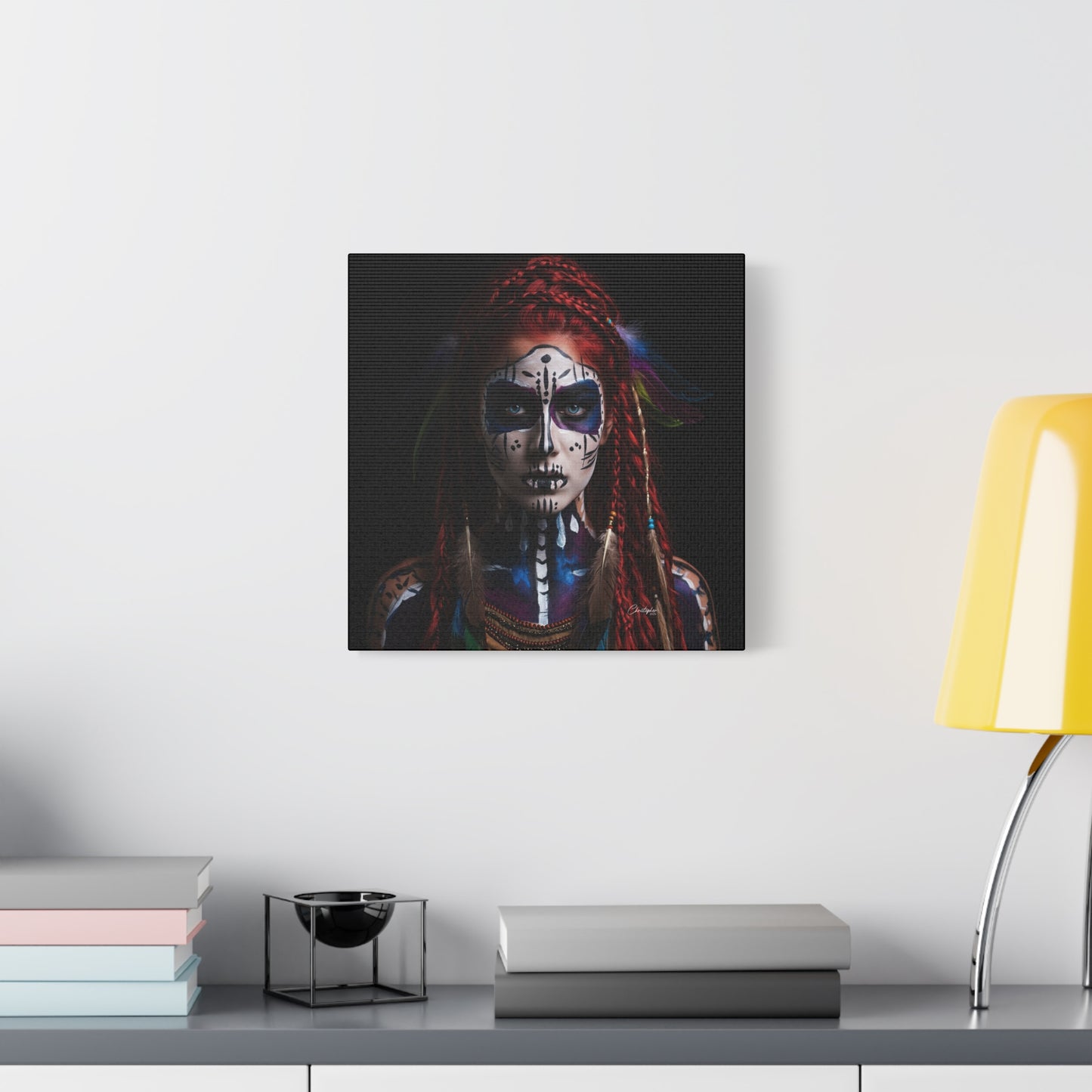 Colorful Tribal Art Canvas Print - Bohemian Home Decor