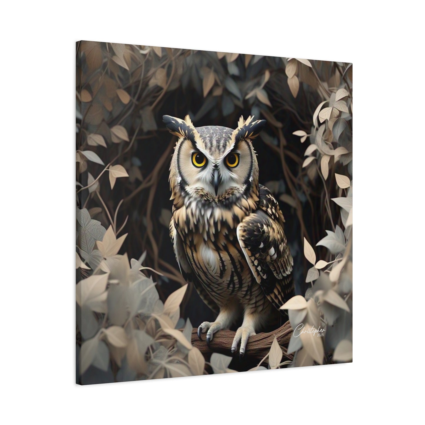 Realistic Owl Canvas Art - Nature Wall Decor for Home & Office