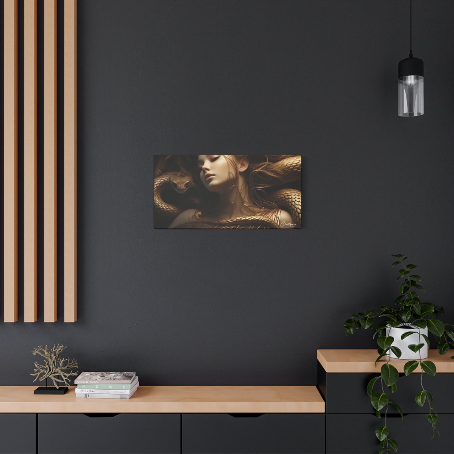 Goddess of Serpents Canvas Art - Stretched Matte Wall Decor