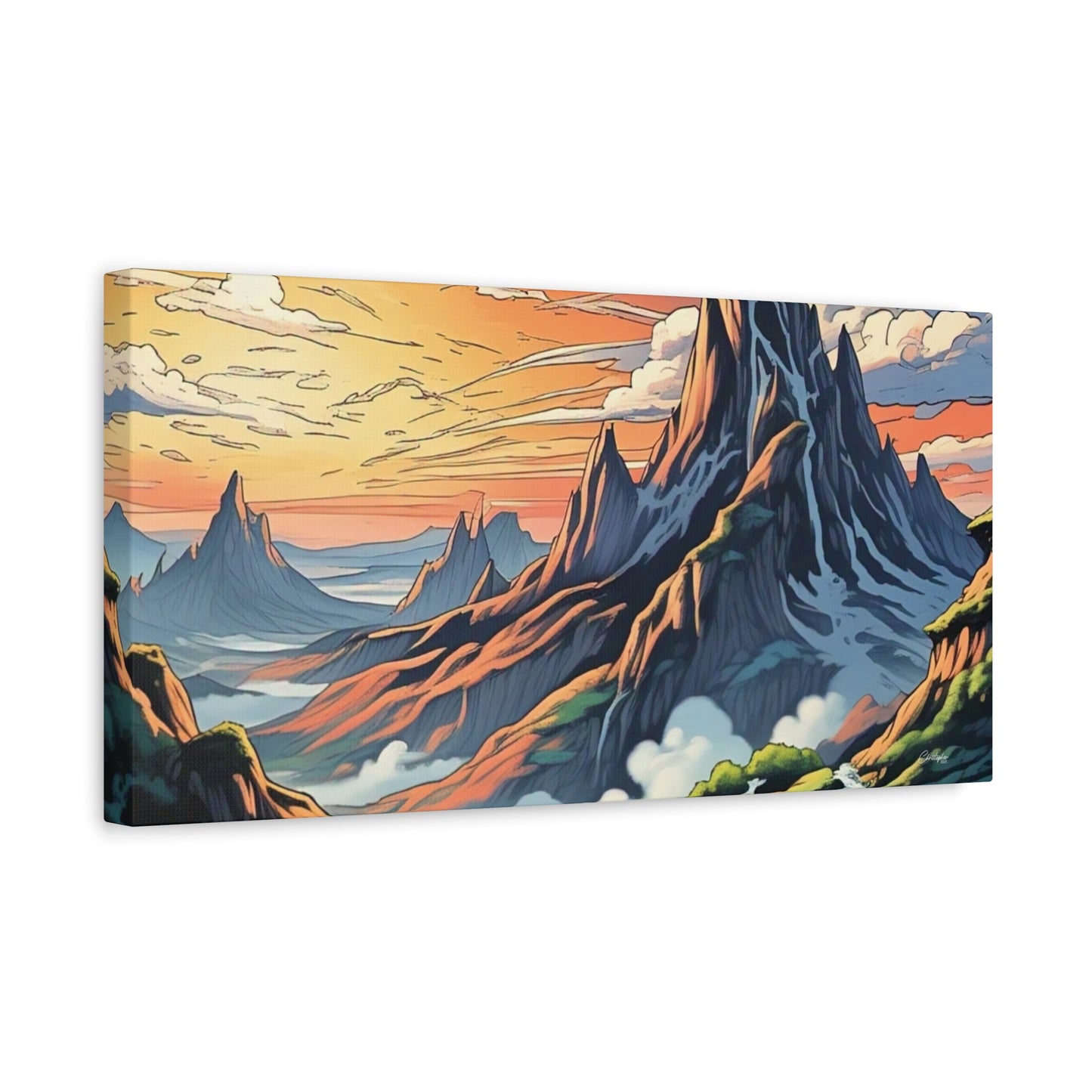 Stretched Canvas Art Print, Mountain Sunrise Landscape Decor, Wall Art for Home, Gift for Nature Lovers, Perfect for Living Room, [...]