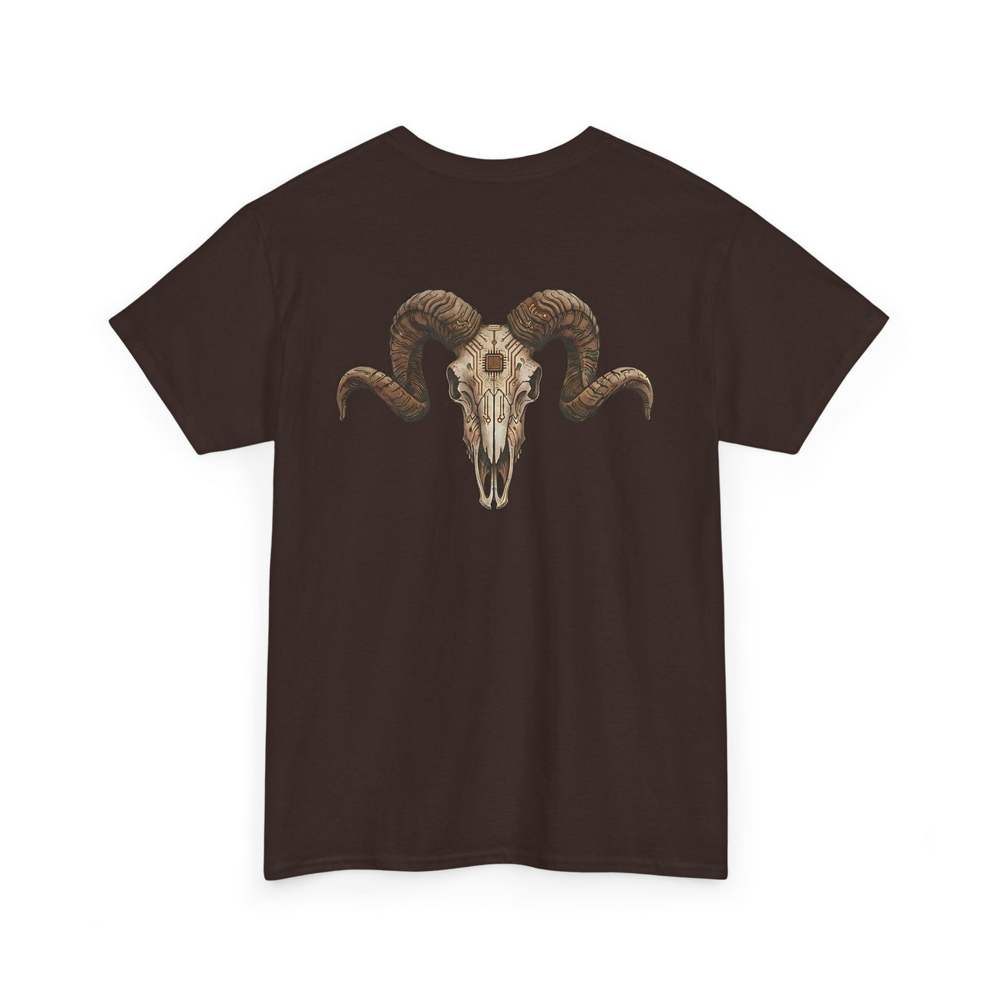 Ram Skull Graphic Tee Double Sided no background on the Back — Christmas Valley, Oregon Vintage Western T-Shirt