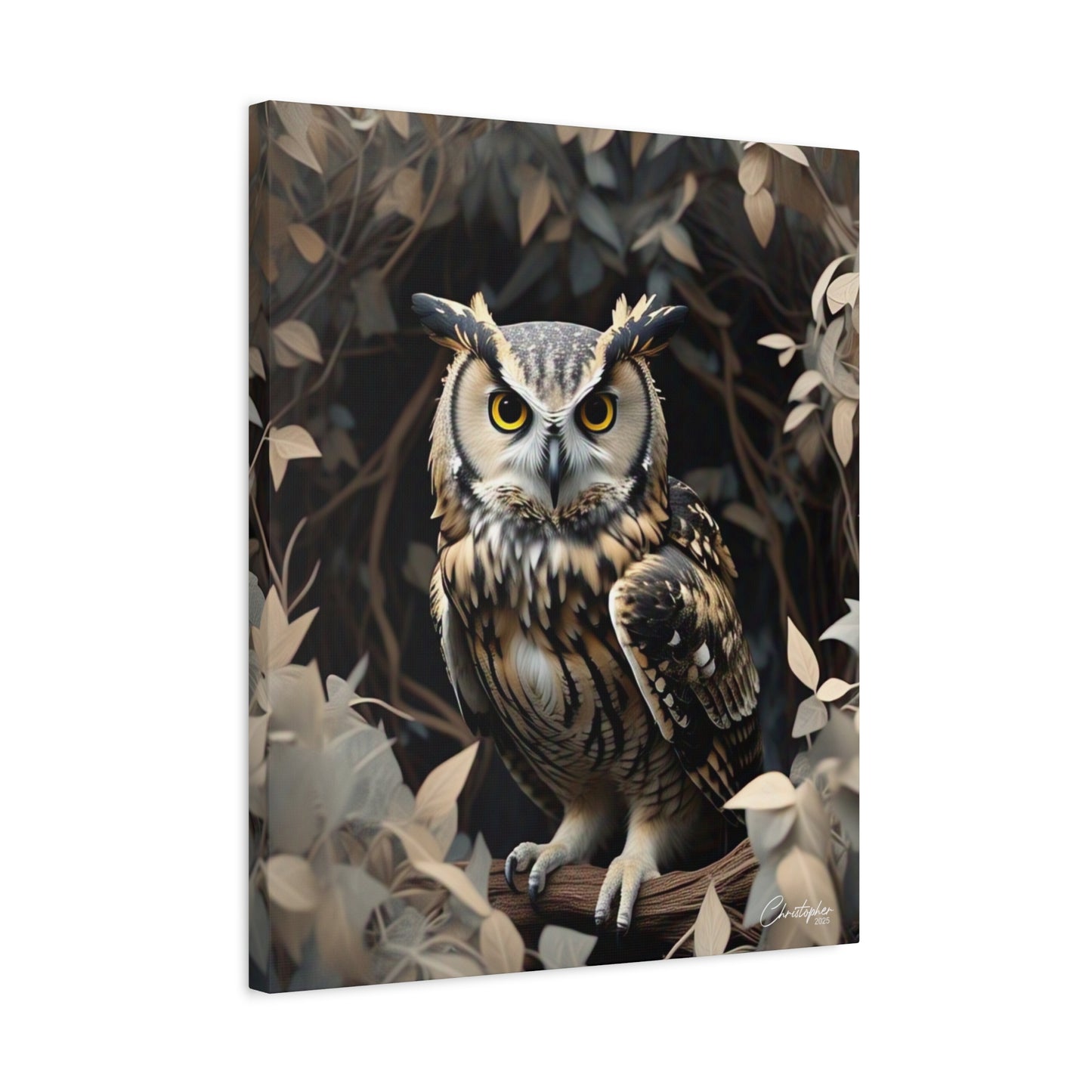 Realistic Owl Canvas Art - Nature Wall Decor for Home & Office