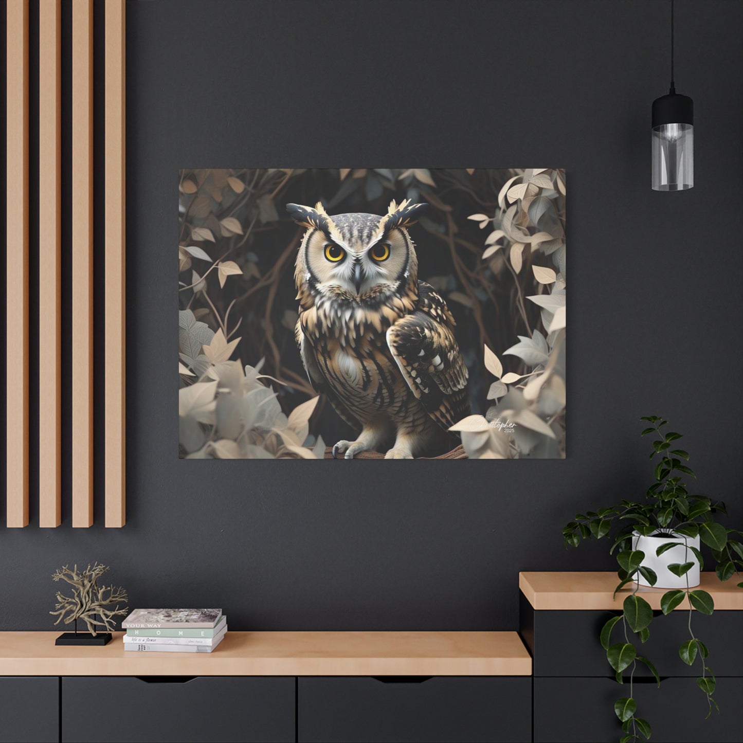 Realistic Owl Canvas Art - Nature Wall Decor for Home & Office