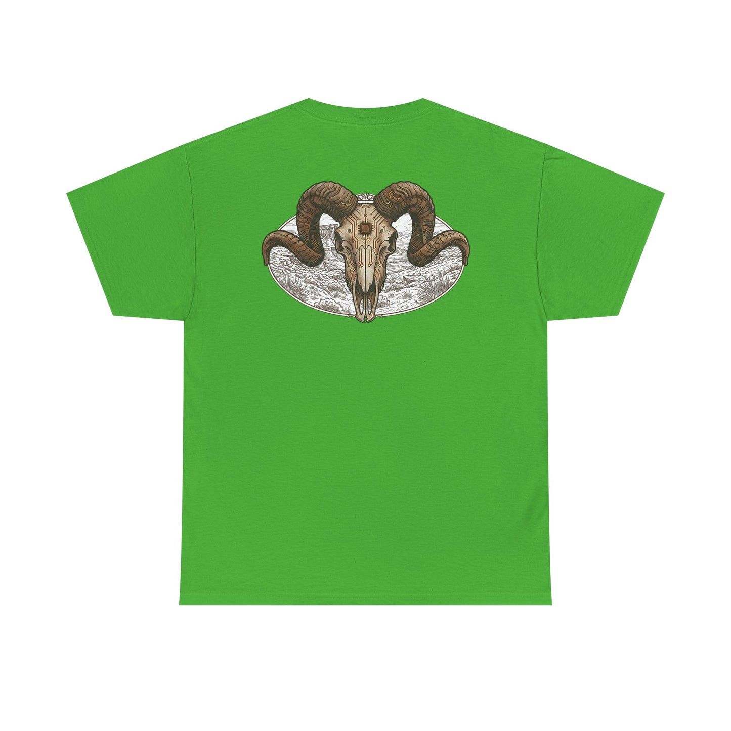 Ram Skull Graphic Tee Double Sided — 'Chestnut Valley, Oregon' Vintage Occult Shirt