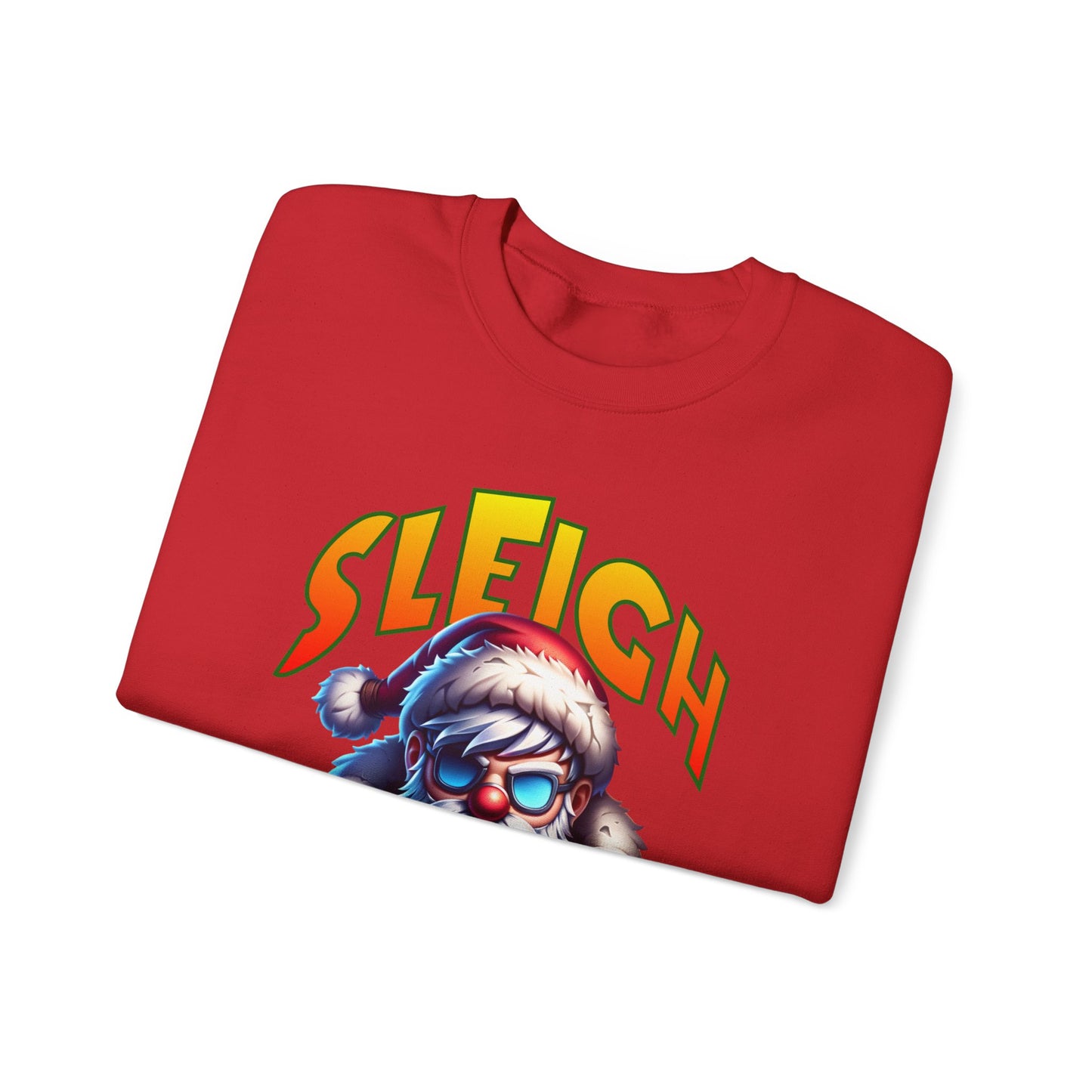 Sleigh Mode Sweatshirt — Cool Santa Graphic Holiday Crewneck