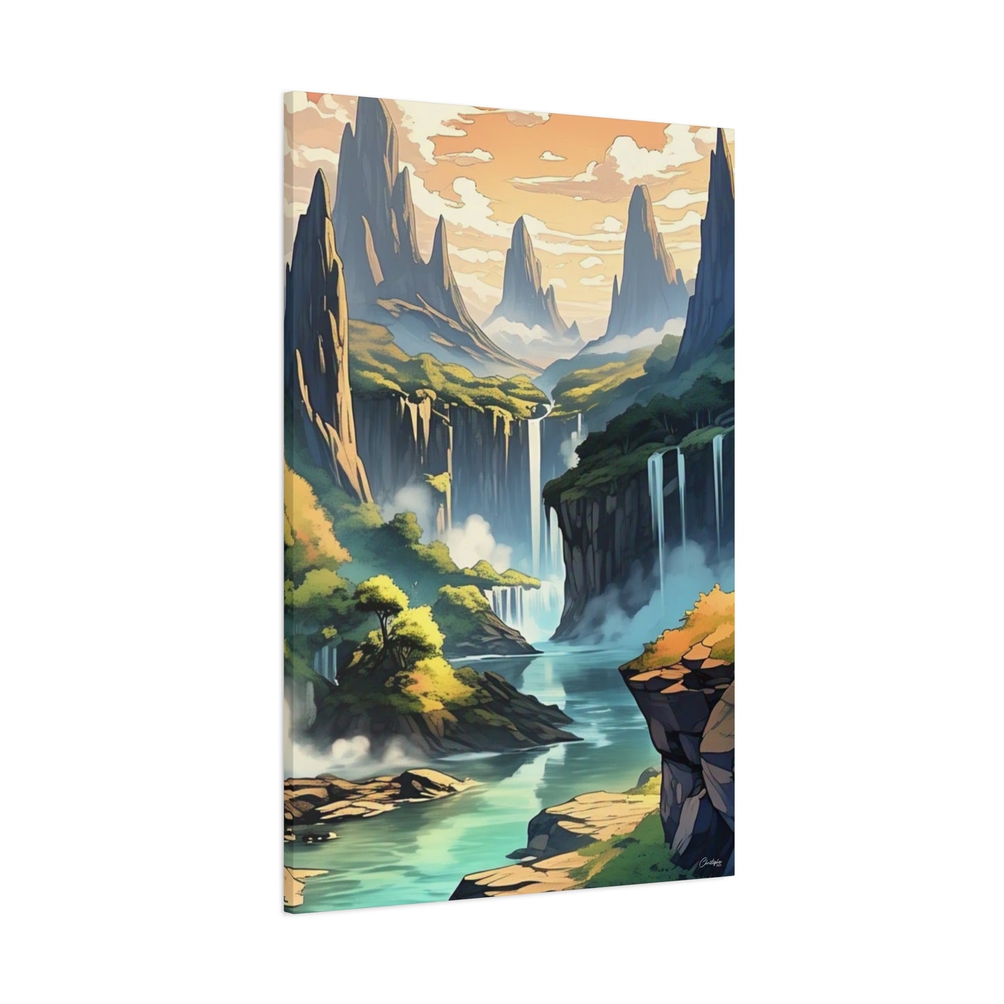 Serene Landscape Canvas Wall Art, Nature Home Decor, Tranquil Living Room Accent, Gift for Nature Lovers, Gallery Wall Piece