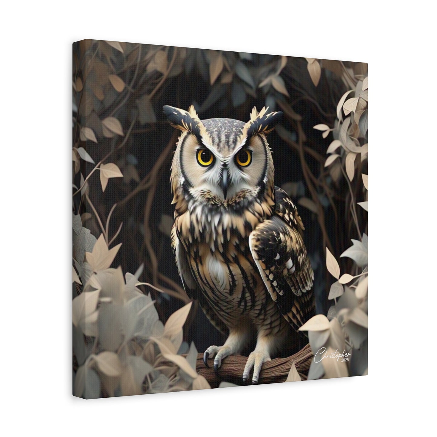 Realistic Owl Canvas Art - Nature Wall Decor for Home & Office