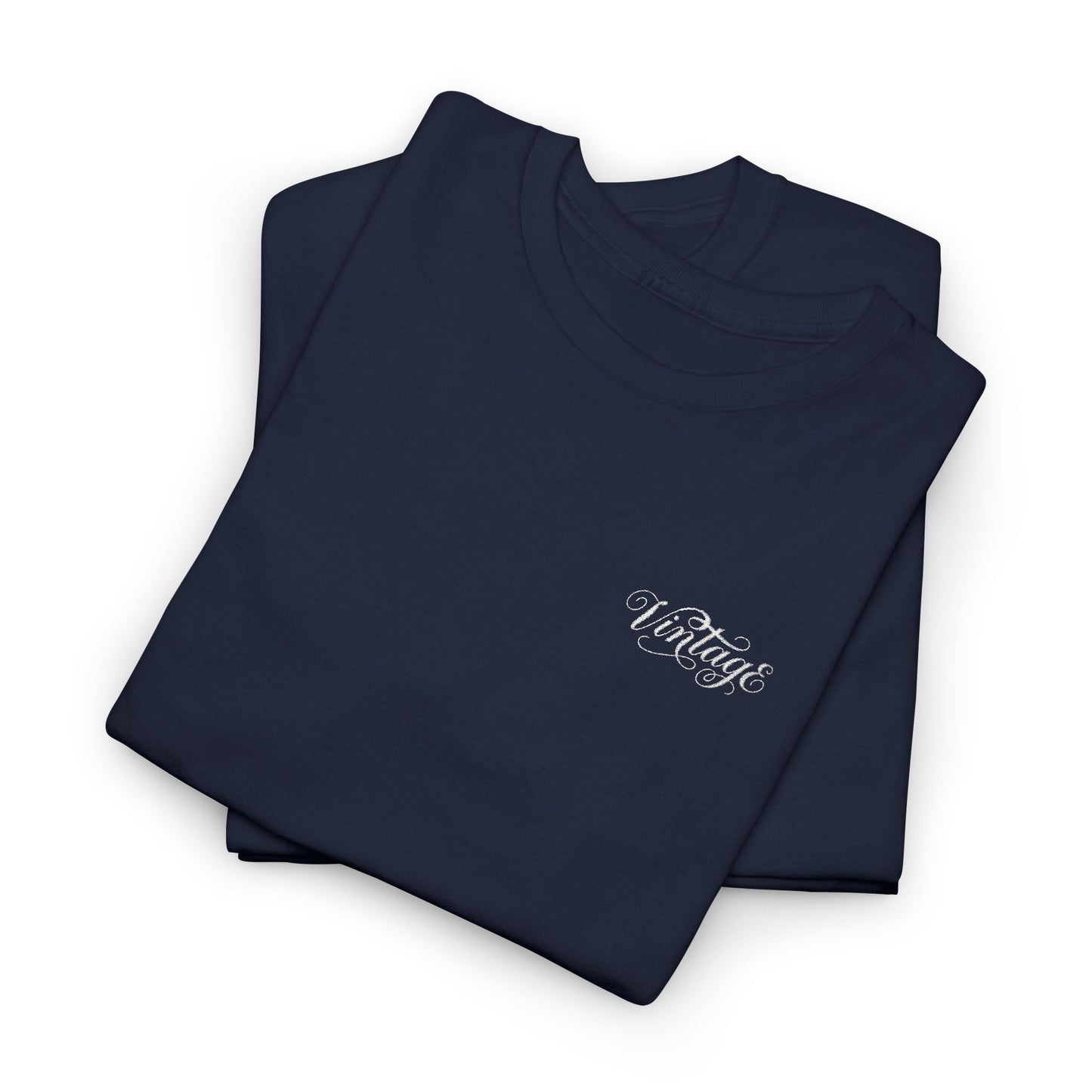 T-Shirt — Vintage in White Chest Logo Tee