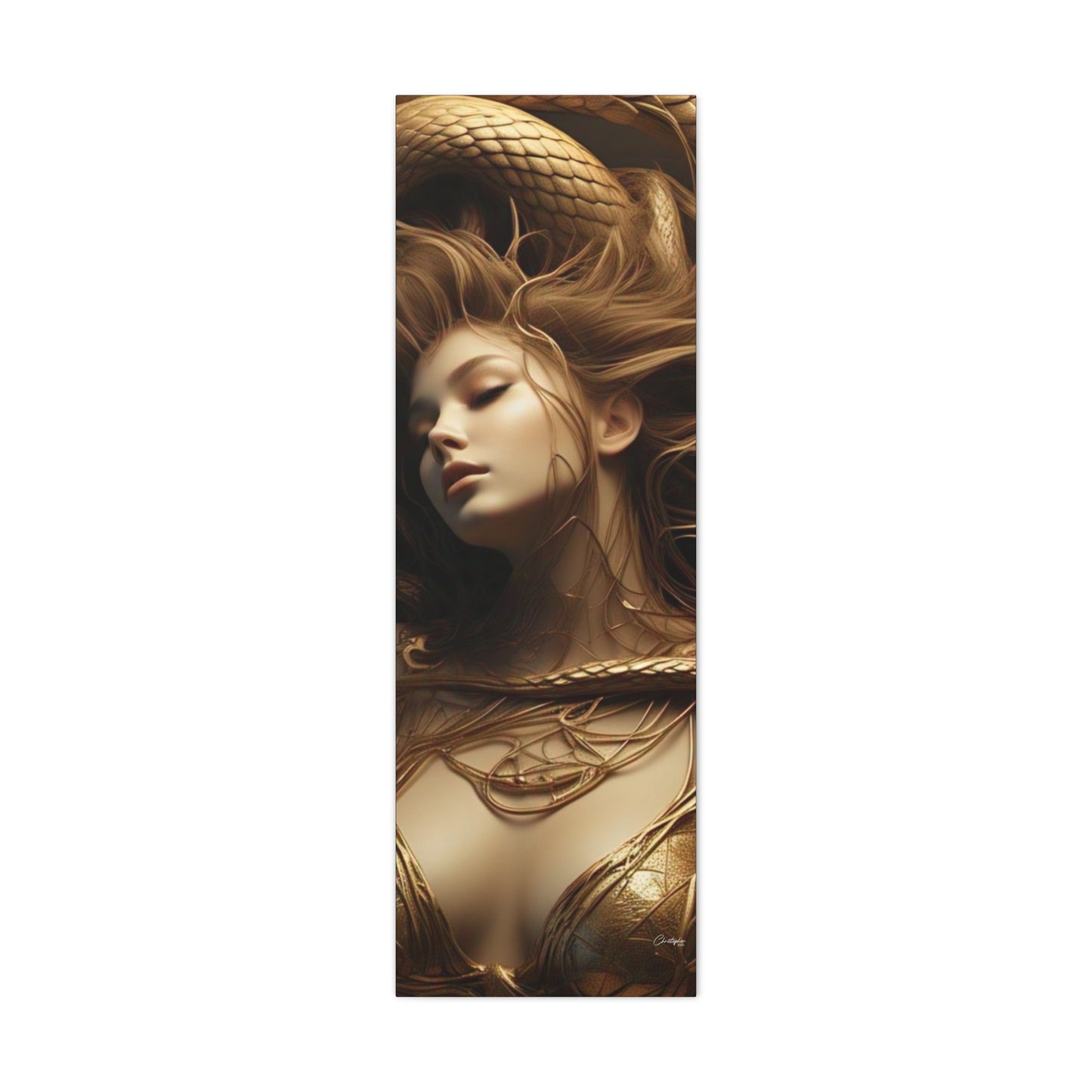 Goddess of Serpents Canvas Art - Stretched Matte Wall Decor