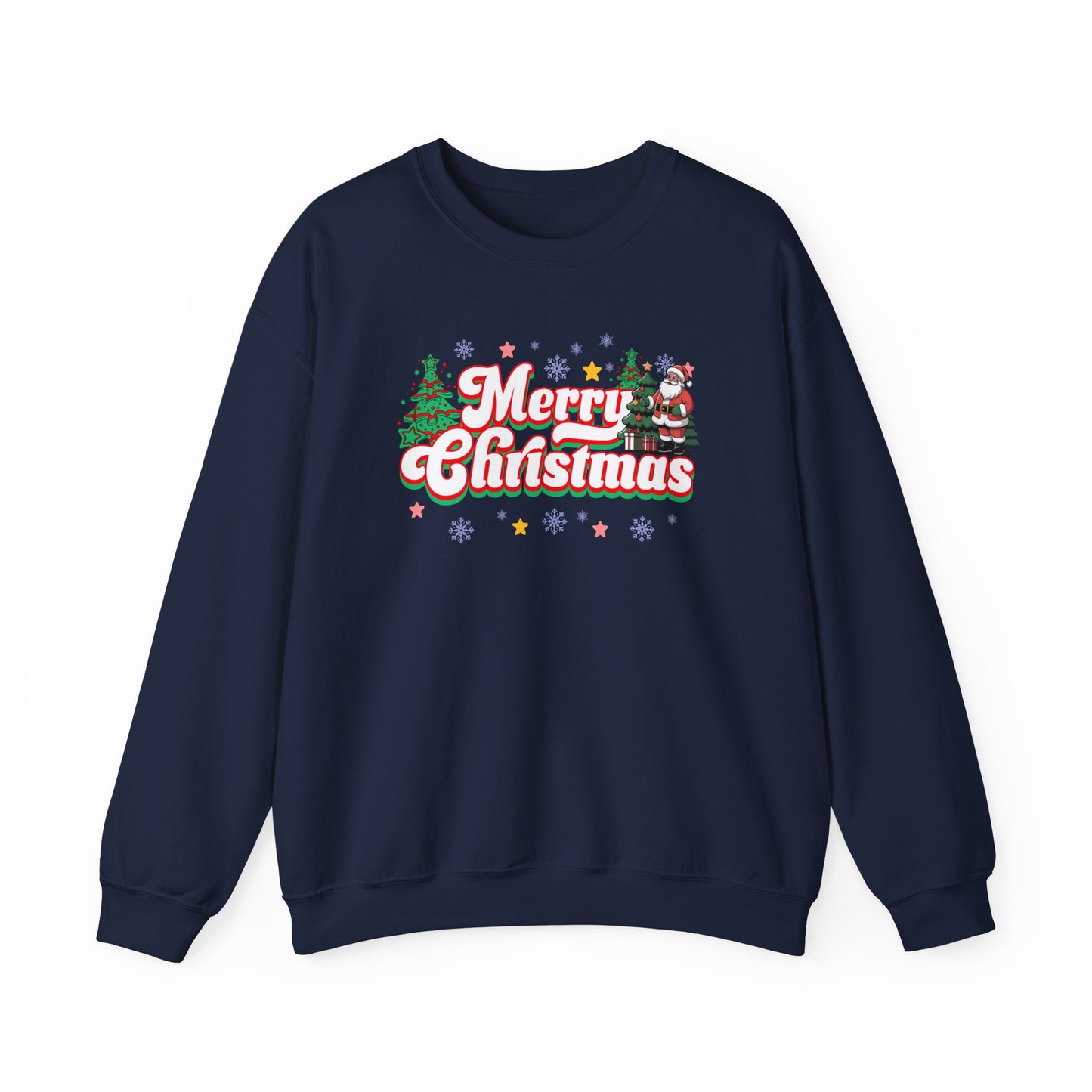 Merry Christmas Crewneck Sweatshirt — Festive Holiday Graphic Sweatshirt