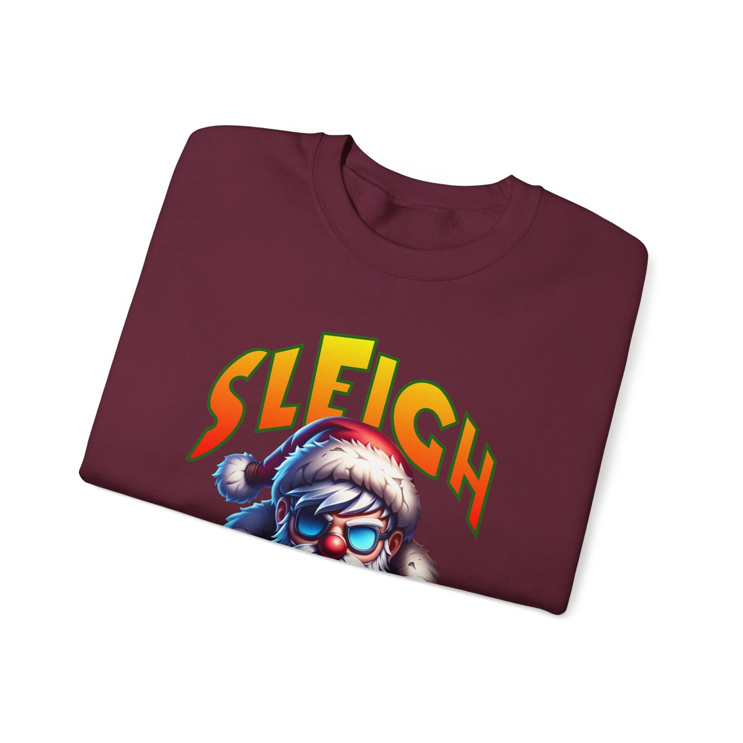 Sleigh Mode Sweatshirt — Cool Santa Graphic Holiday Crewneck