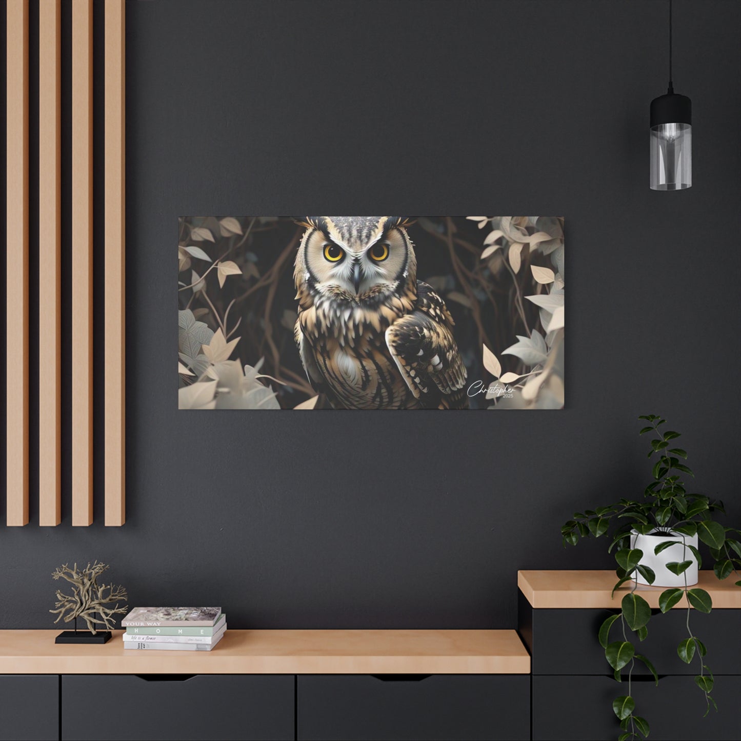 Realistic Owl Canvas Art - Nature Wall Decor for Home & Office