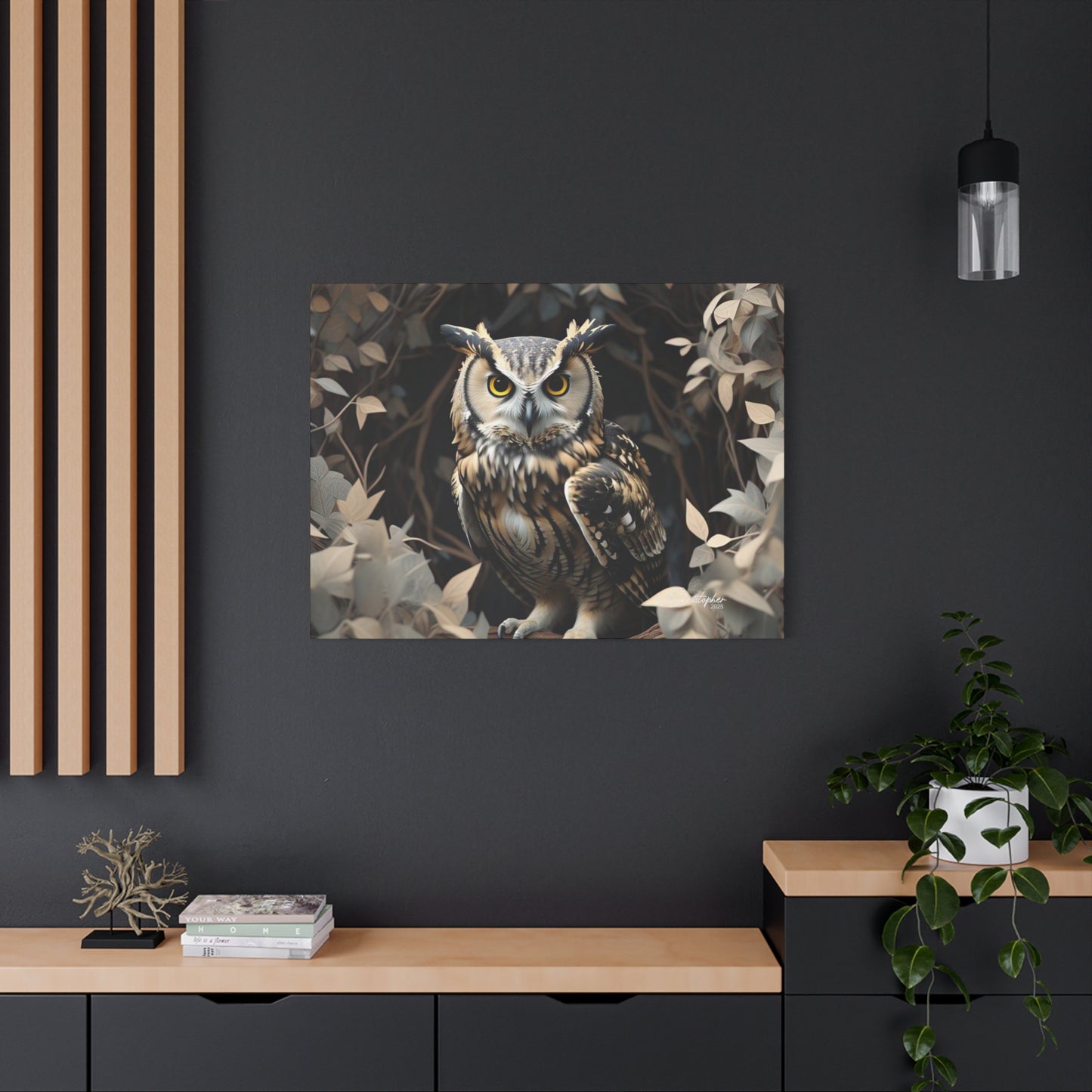 Realistic Owl Canvas Art - Nature Wall Decor for Home & Office