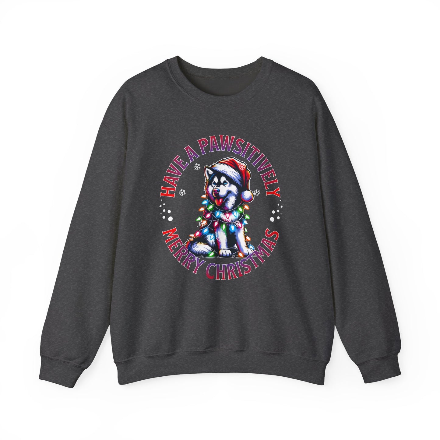 Christmas Puppy Sweatshirt — "Have a Pawsitively Merry Christmas" Holiday Crewneck