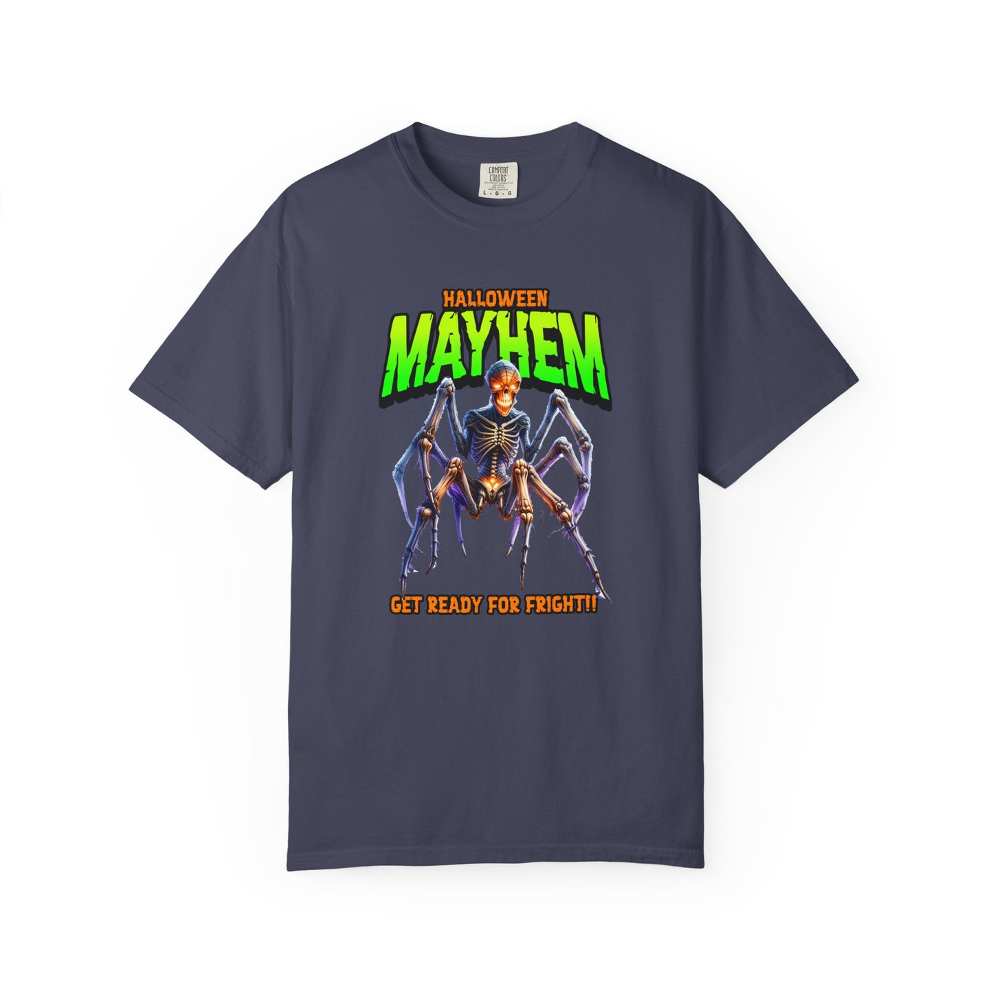 Halloween Mayhem Unisex T-Shirt, Spooky Tee for Men & Women, Perfect for Halloween Parties, Trick or Treat, Eerie Vibes, Unique Costume