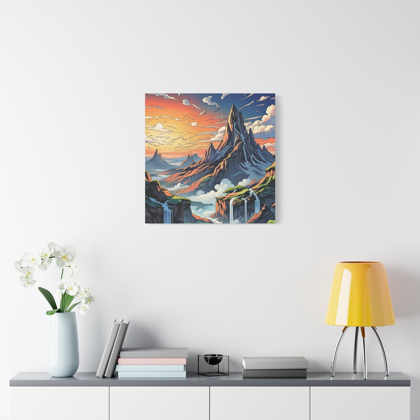 Stretched Canvas Art Print, Mountain Sunrise Landscape Decor, Wall Art for Home, Gift for Nature Lovers, Perfect for Living Room, [...]