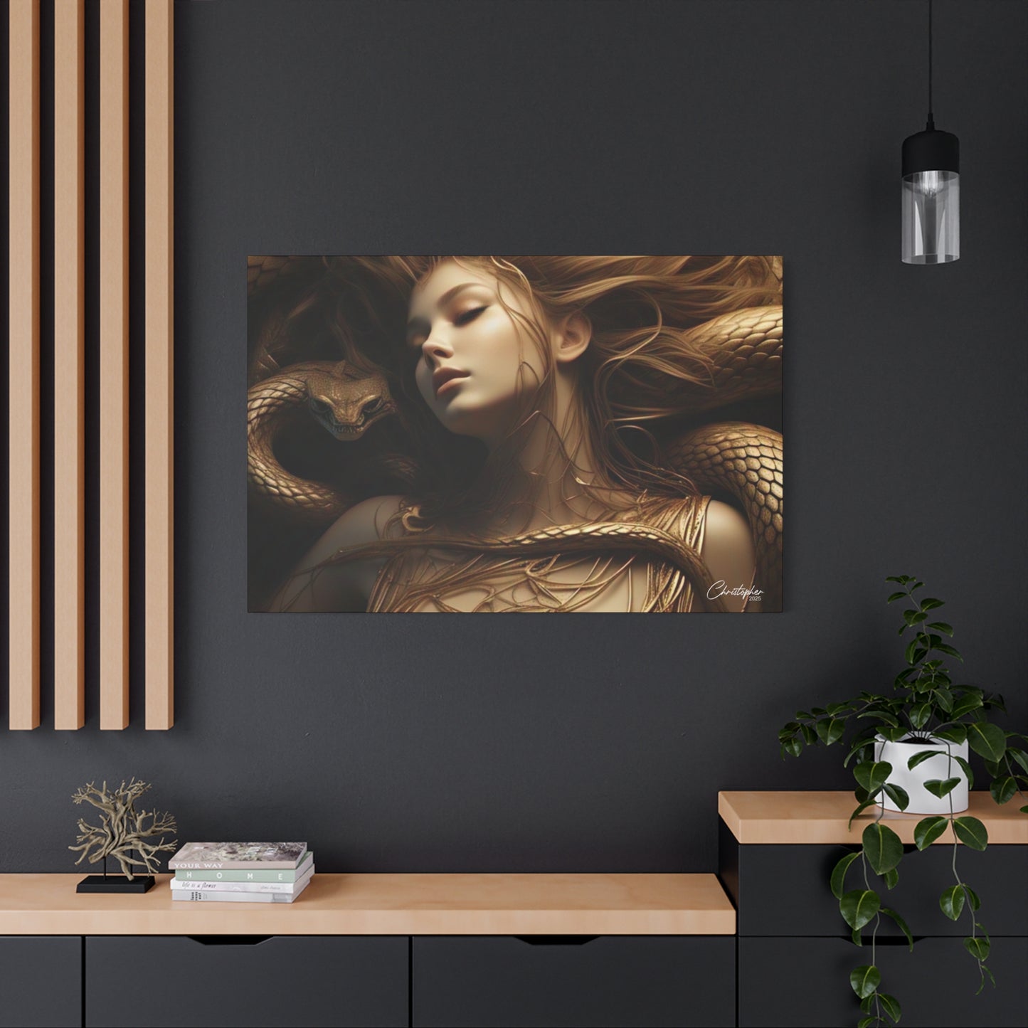 Goddess of Serpents Canvas Art - Stretched Matte Wall Decor