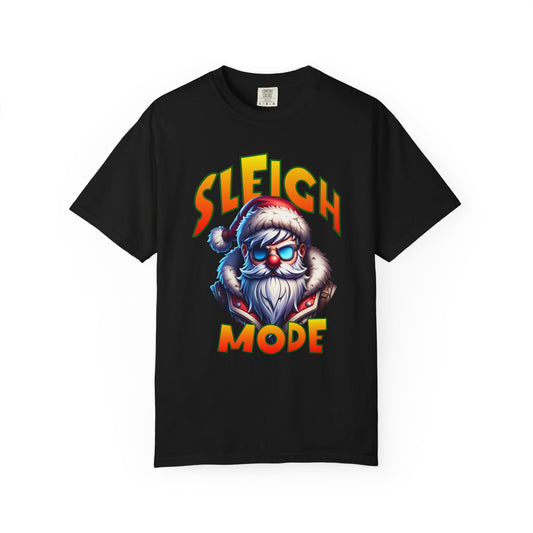 Sleigh Mode T-Shirt — Cool Santa Graphic Holiday Tee