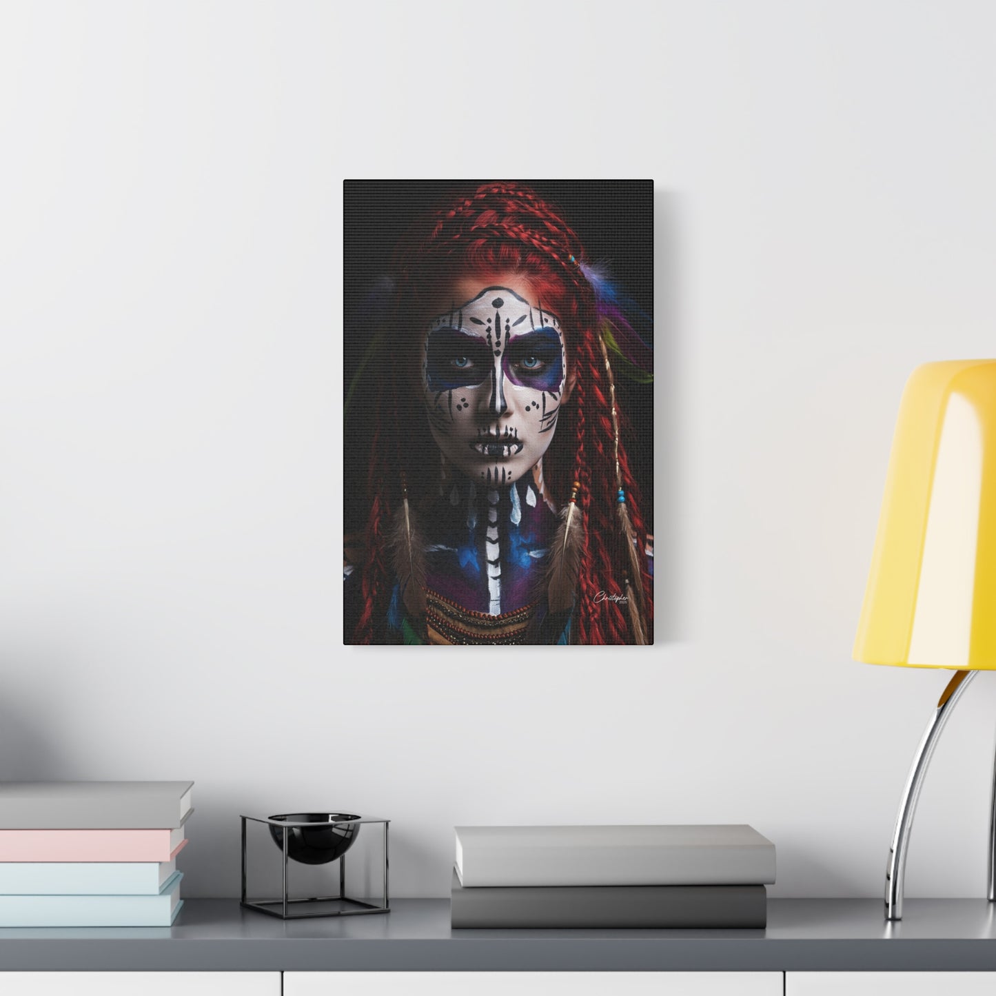 Colorful Tribal Art Canvas Print - Bohemian Home Decor