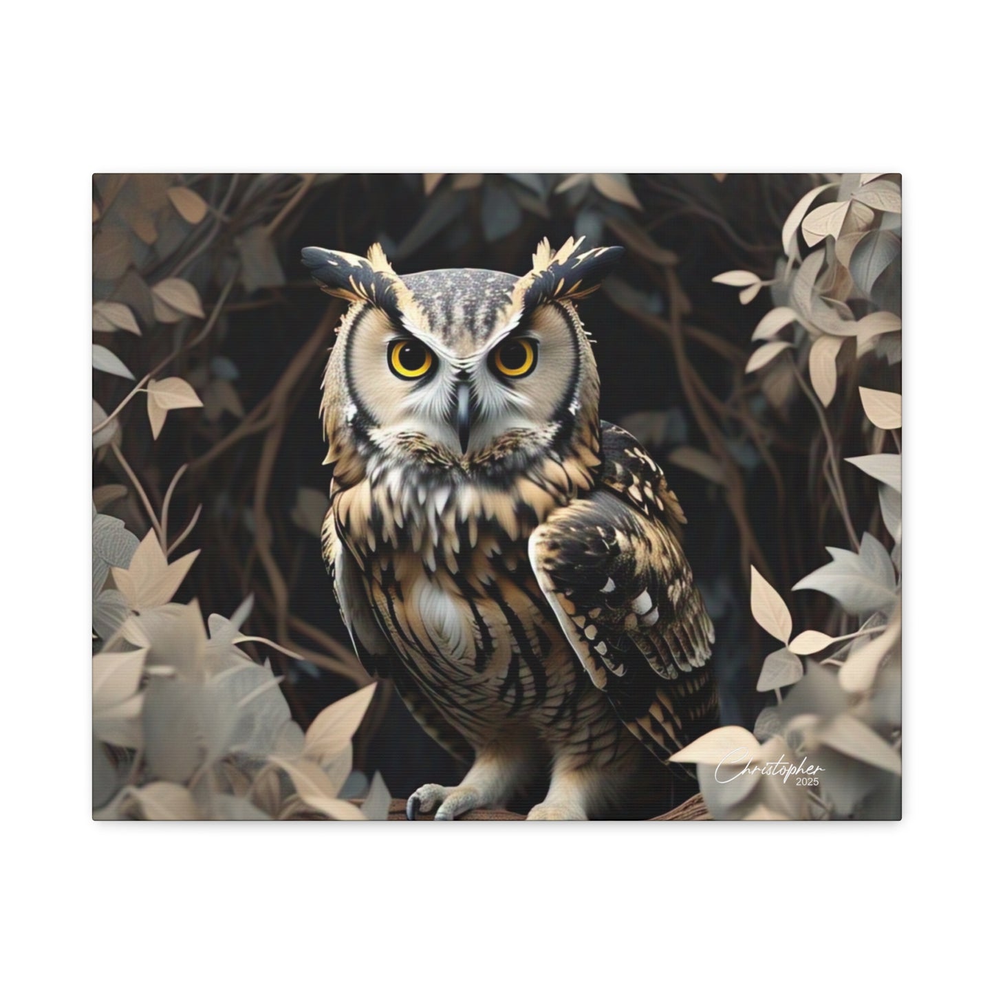 Realistic Owl Canvas Art - Nature Wall Decor for Home & Office