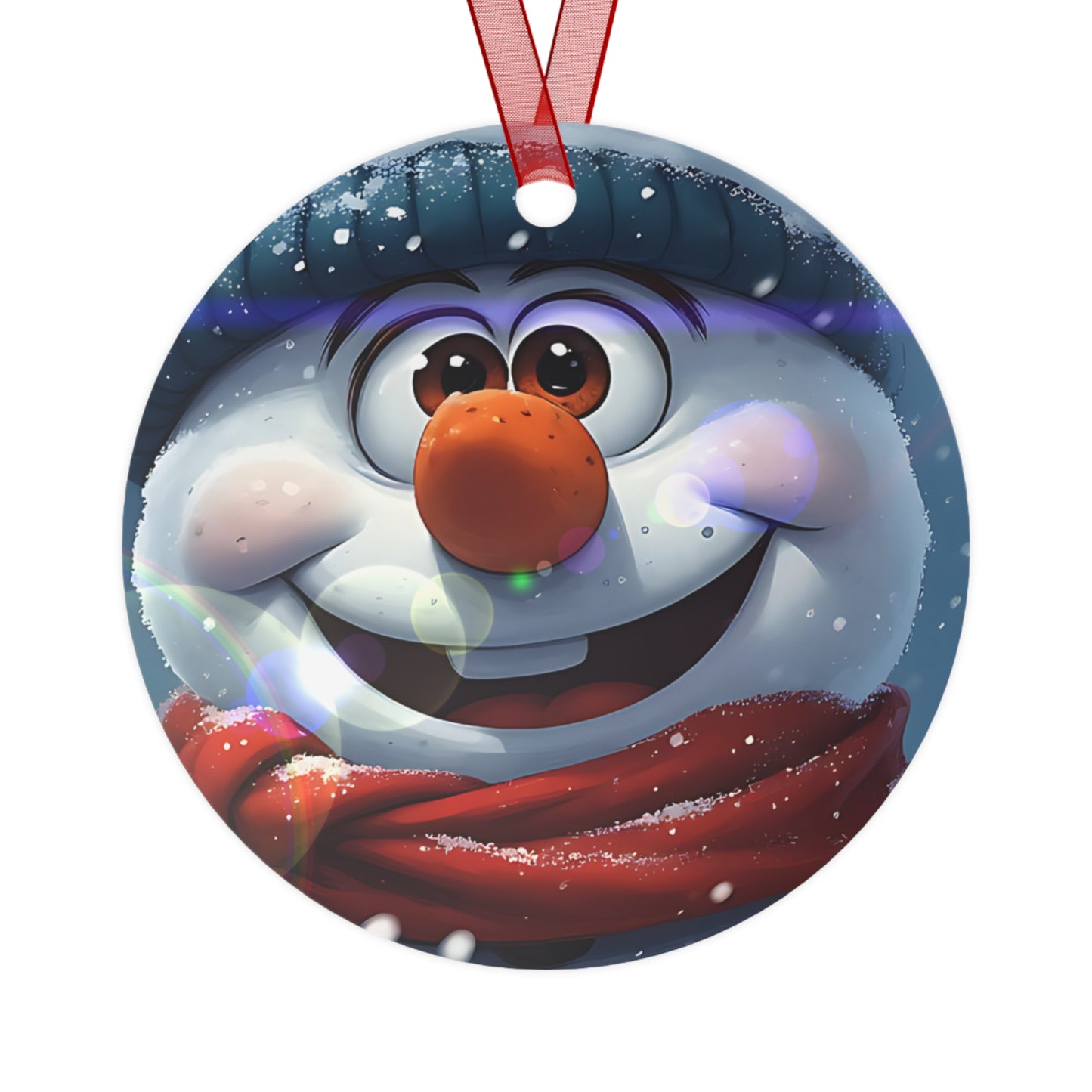 Festive Snowman Bell Metal Ornament — Cute Holiday Tree Decoration