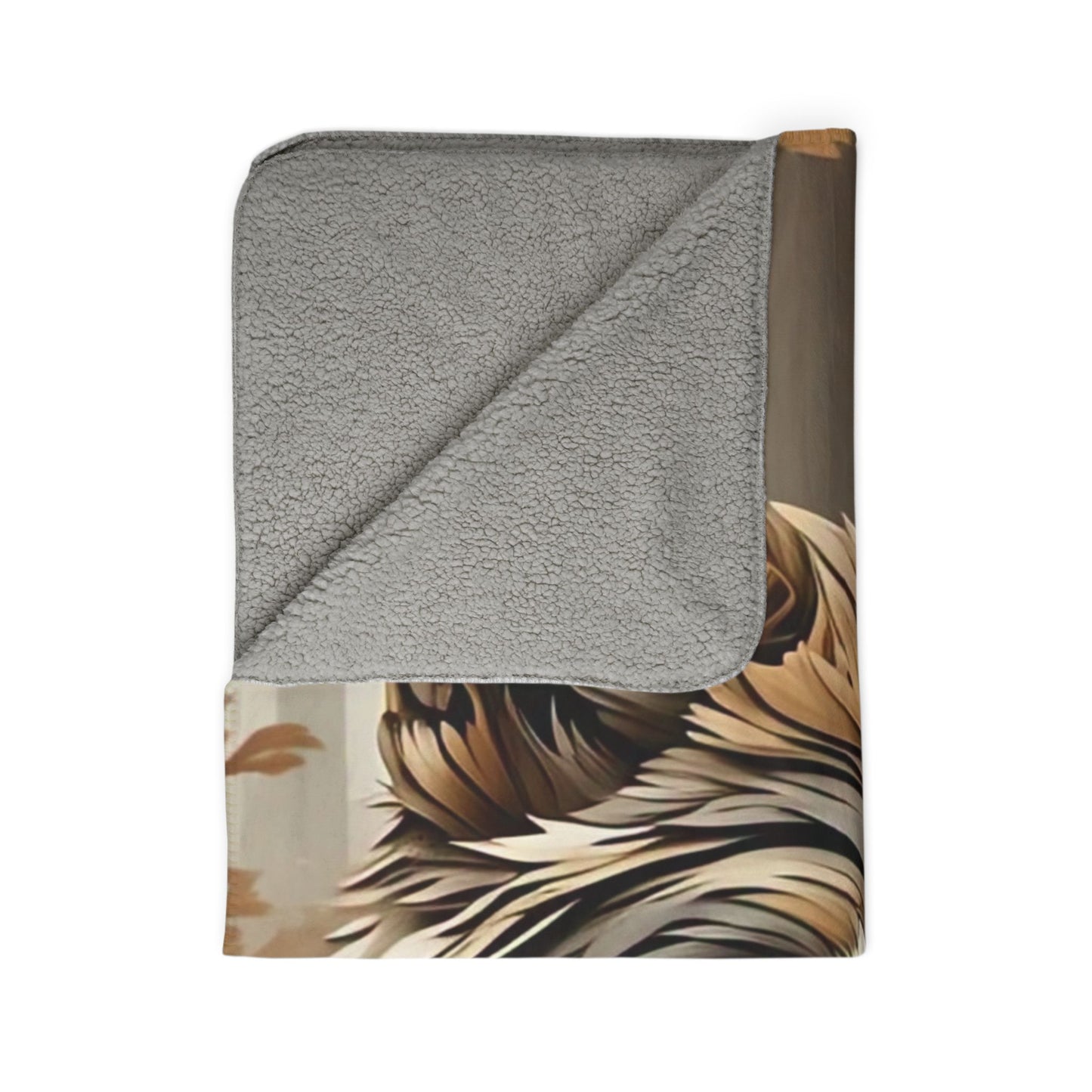 Wild Wolf Fleece Sherpa Blanket, Cozy Blanket for Nature Lovers, Autumn Decor, Gift for Animal Lovers, Cabin and Home