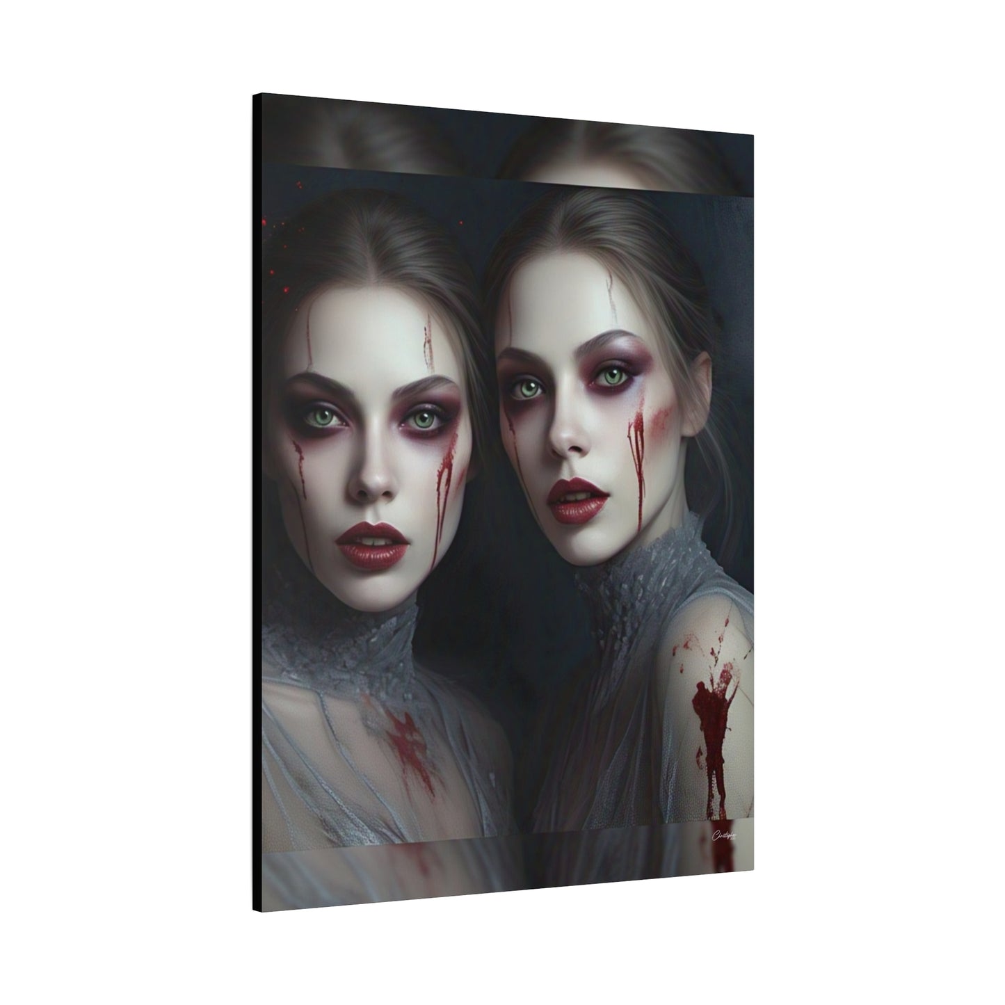 Spooky Art Canvas Print, Matte Canvas, Stretched Wall Decor, Gothic Home Decor, Halloween Art, Unique Gift