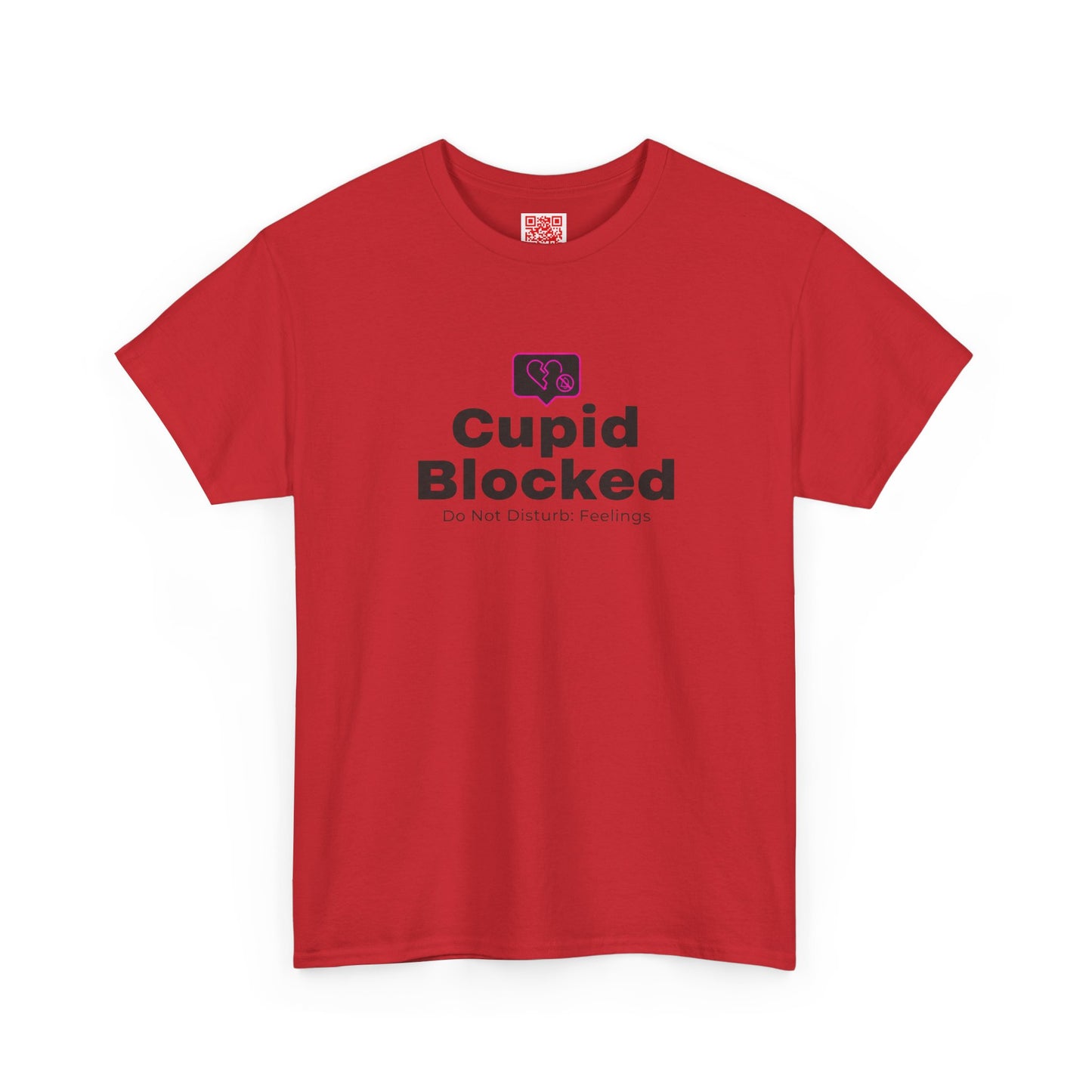 Cupid Blocked T-Shirt — Funny Anti-Valentine Graphic Tee