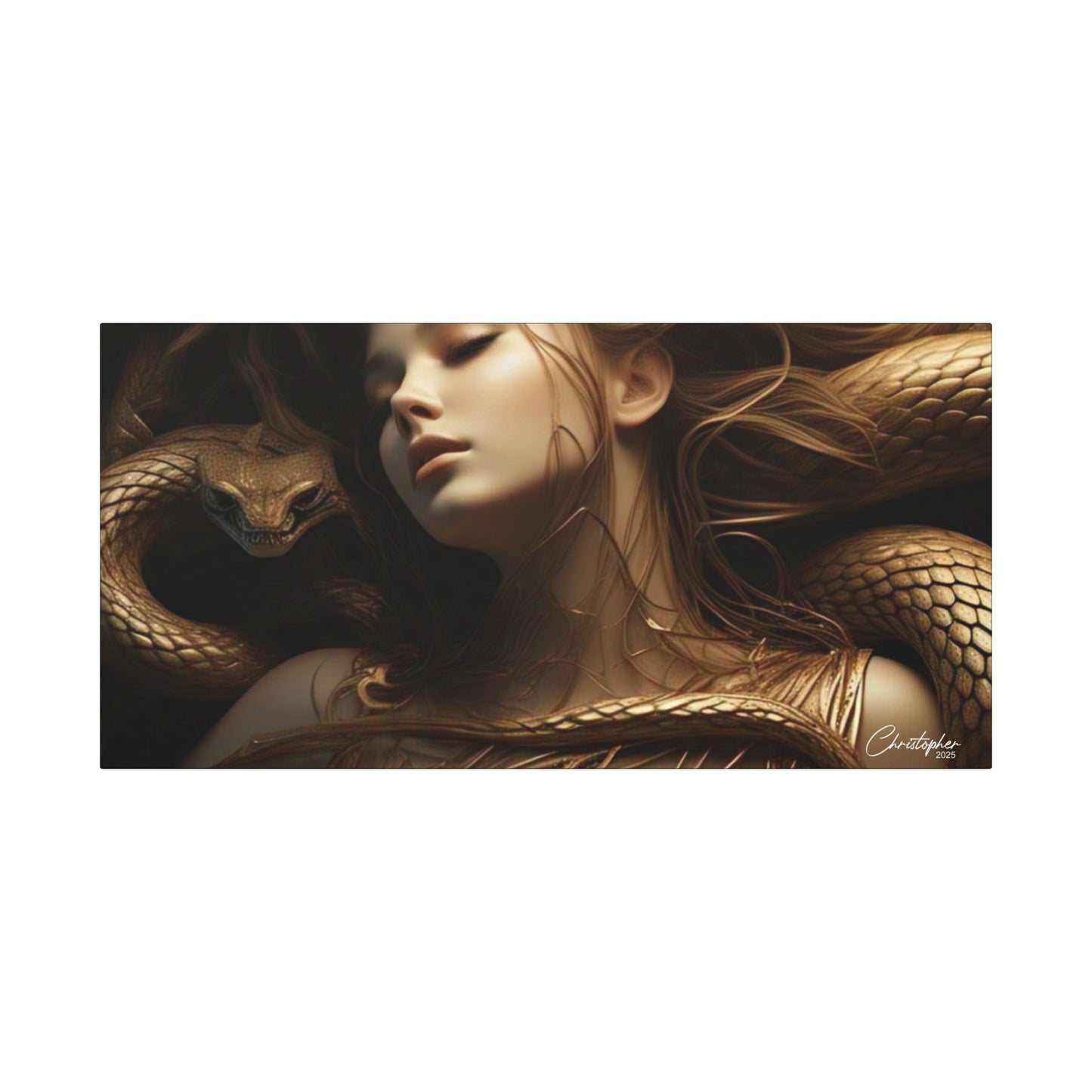 Goddess of Serpents Canvas Art - Stretched Matte Wall Decor