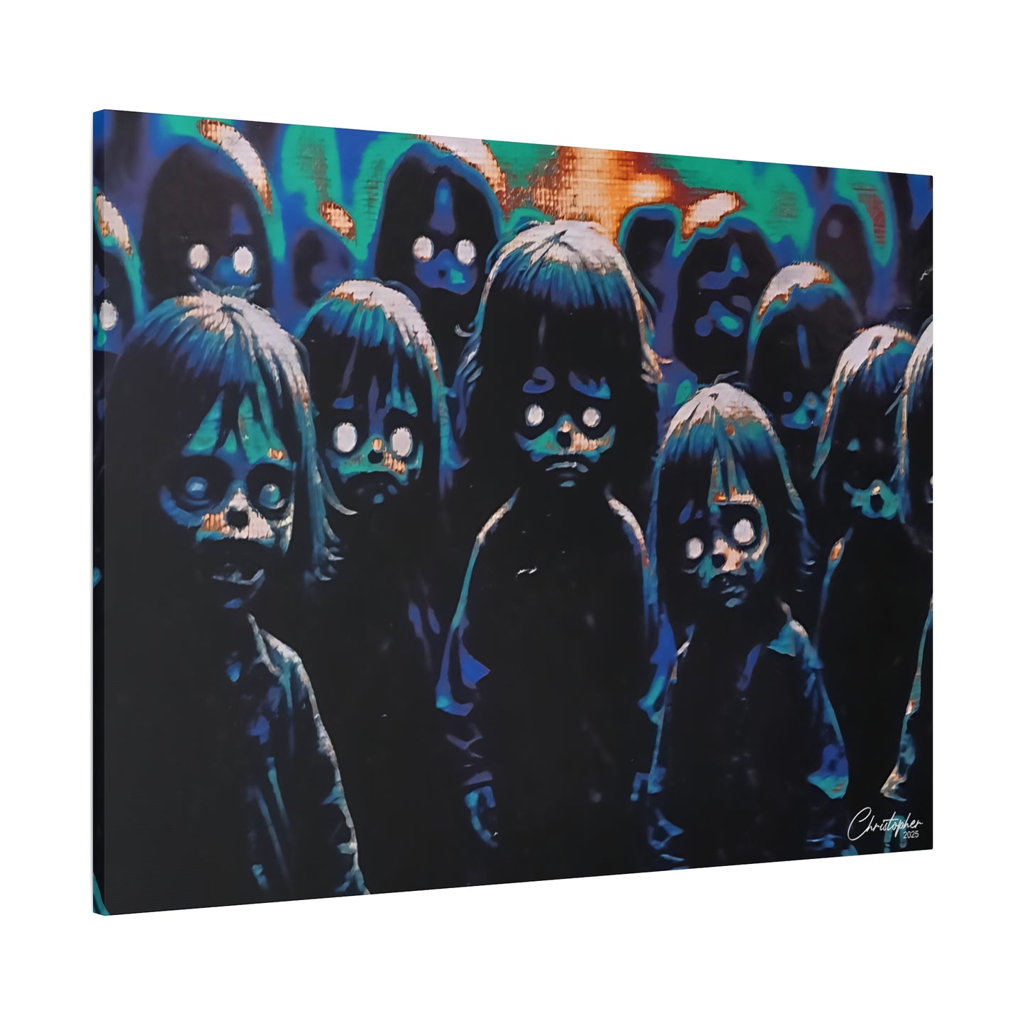 Original Laser Engraved Art, Full Wrapped Edges, Matte Canvas, Stretched, 1.25"