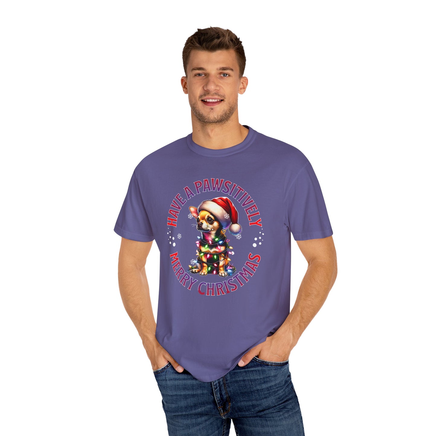 Christmas Puppy T-Shirt — “Have a Pawsitively Merry Christmas” Holiday Tee