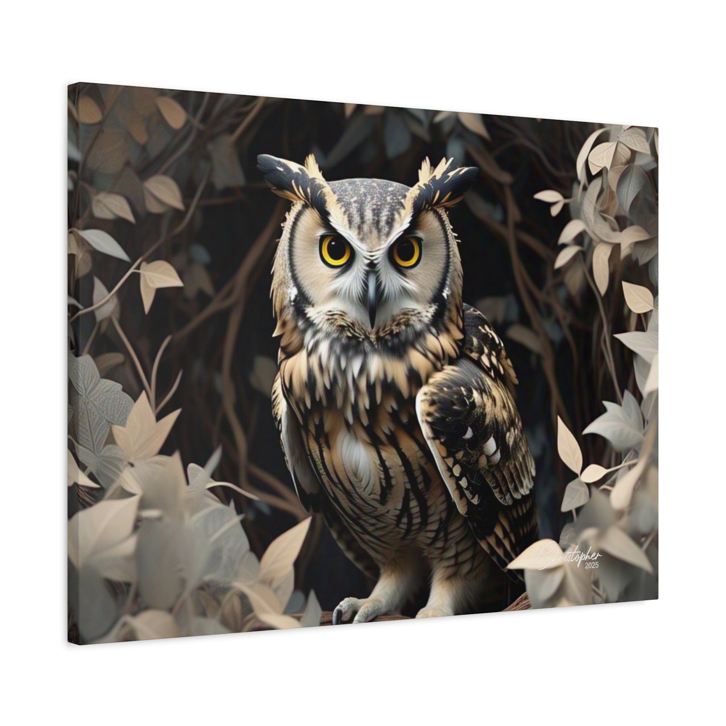 Realistic Owl Canvas Art - Nature Wall Decor for Home & Office