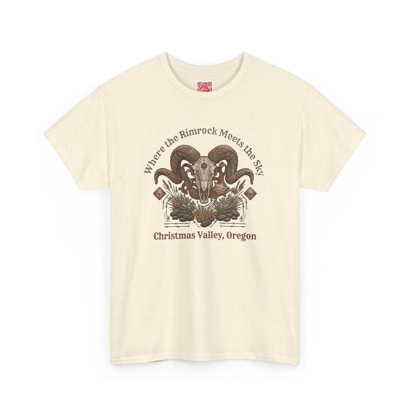 Ram Skull Graphic Tee Double Sided — 'Chestnut Valley, Oregon' Vintage Occult Shirt