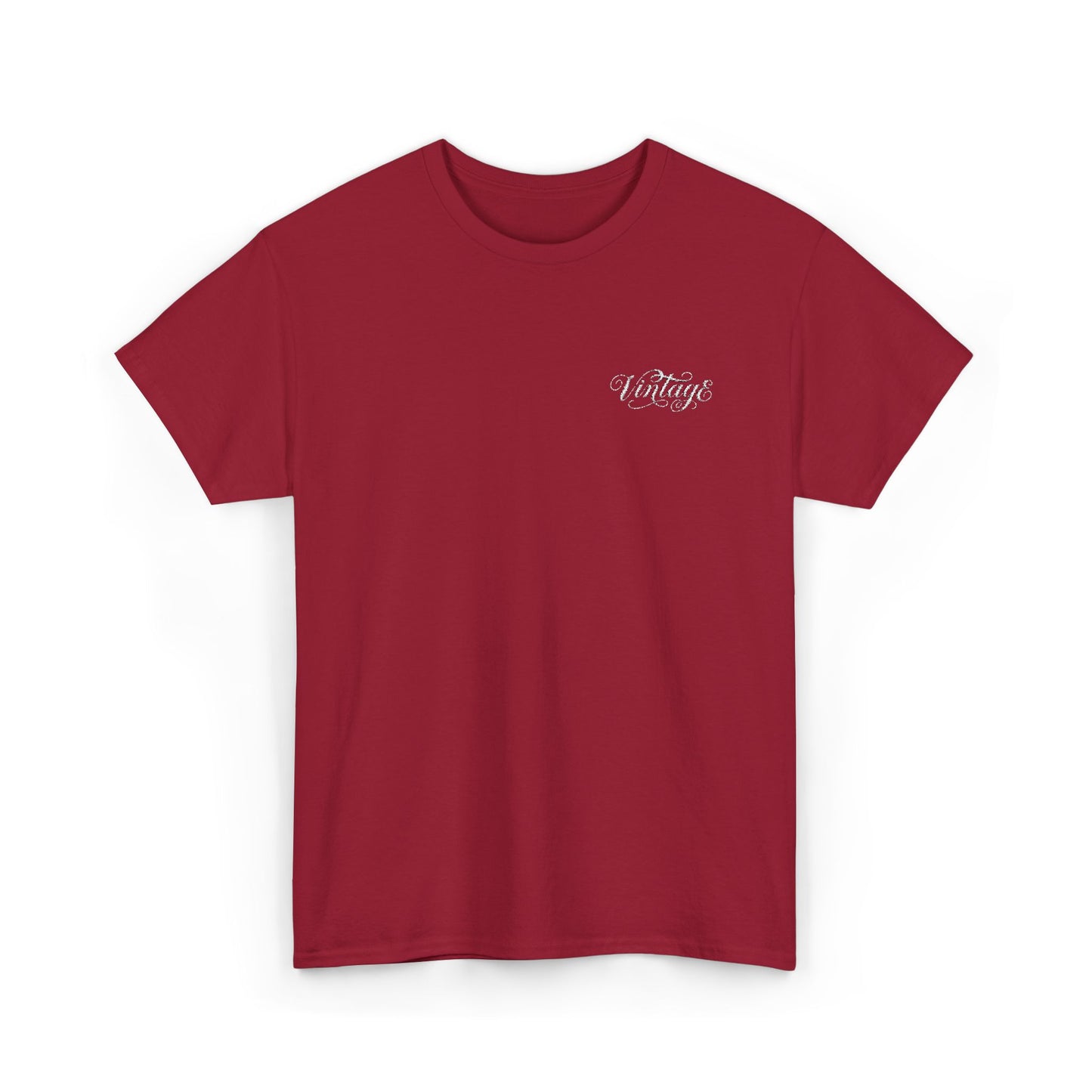 T-Shirt — Vintage in White Chest Logo Tee