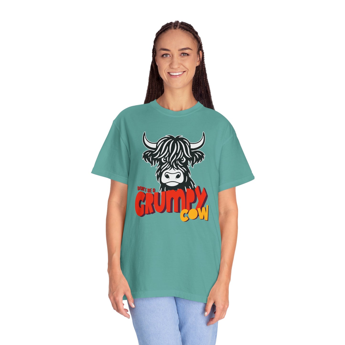 Grumpy Cow T-Shirt — Funny Highland Cow Graphic Tee