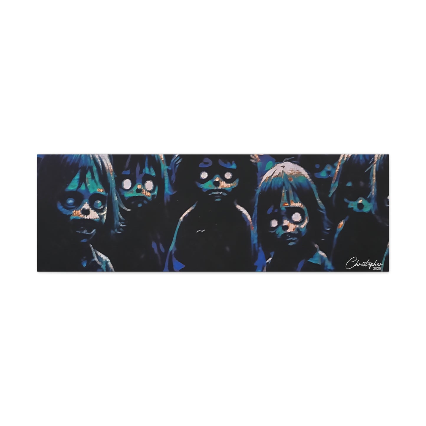 Original Laser Engraved Art, Full Wrapped Edges, Matte Canvas, Stretched, 1.25"