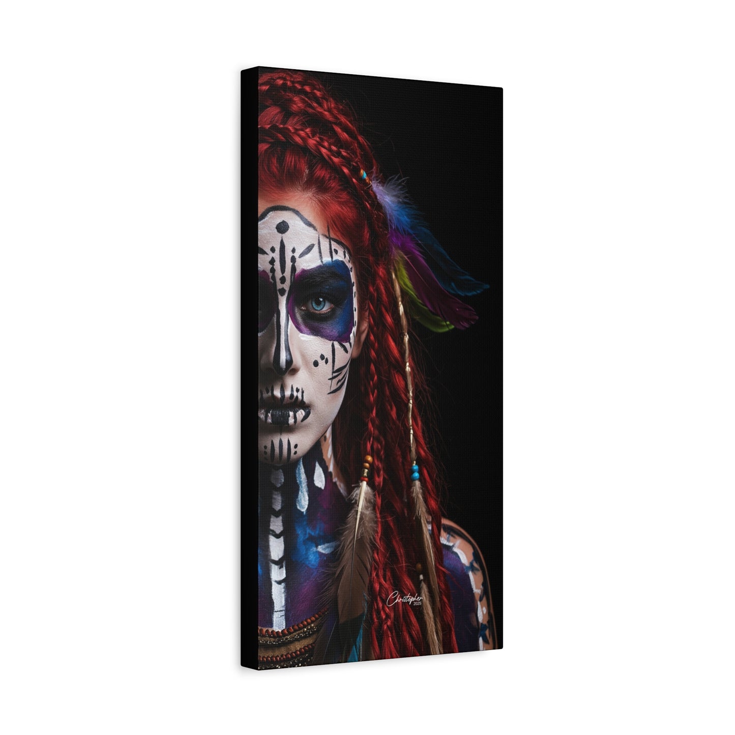 Colorful Tribal Art Canvas Print - Bohemian Home Decor