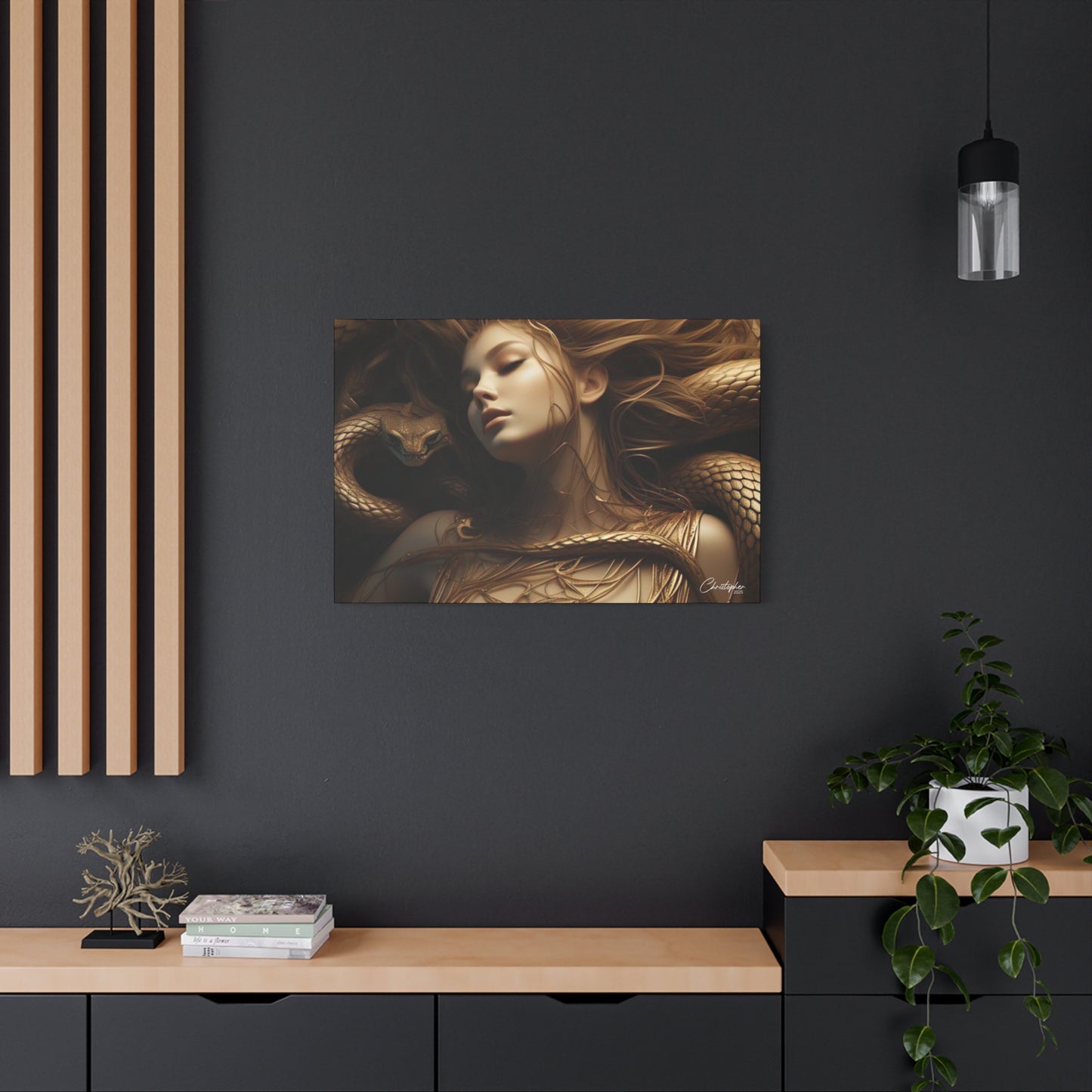 Goddess of Serpents Canvas Art - Stretched Matte Wall Decor