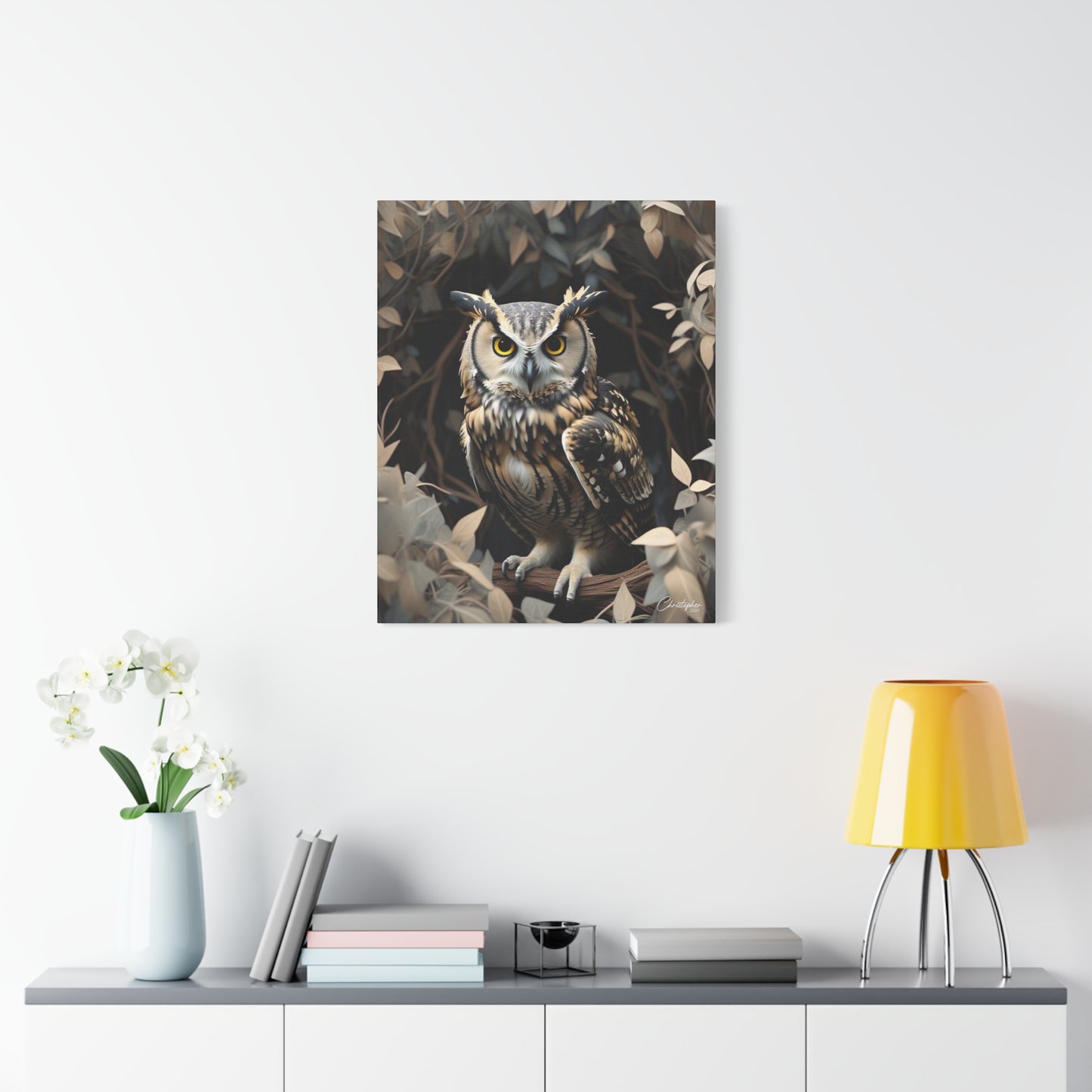 Realistic Owl Canvas Art - Nature Wall Decor for Home & Office