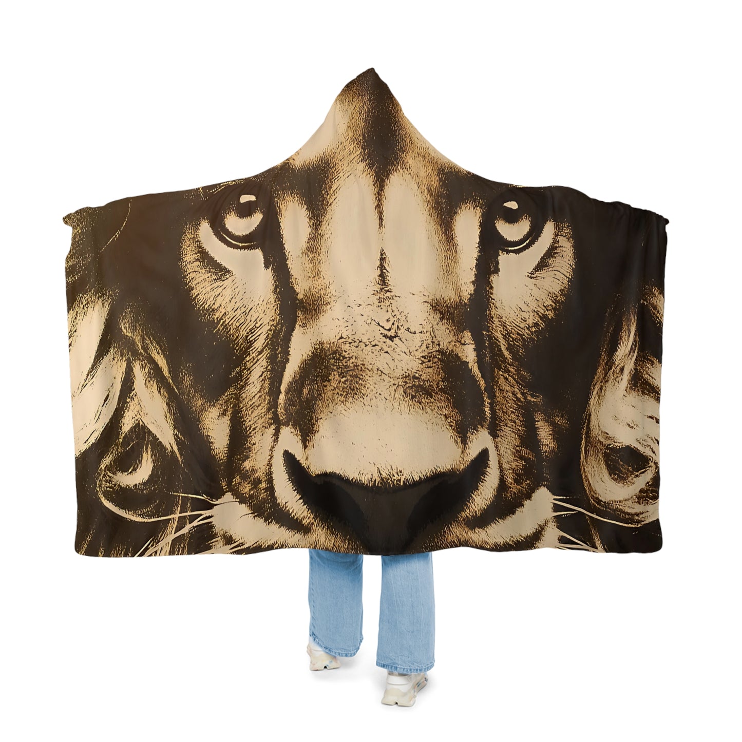 Cozy Lion Snuggle Blanket - Perfect for Movie Nights, Gifting, Home Decor, Camping, Animal Lovers