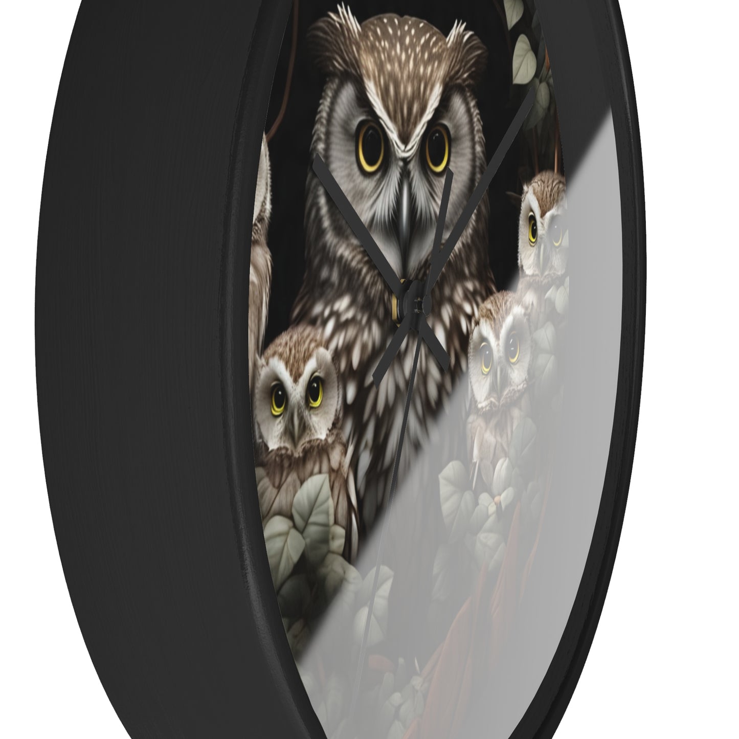 Charming Owl Family Wall Clock, Cute Owl Decor, Nature Lover Gift, Woodland Home Decor, Perfect for Kids Rooms or Bird Enthusiasts