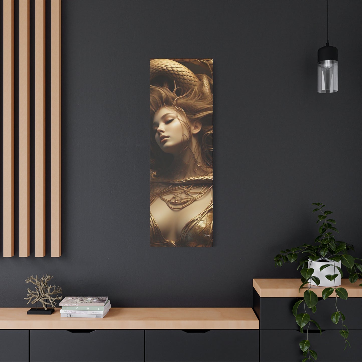 Goddess of Serpents Canvas Art - Stretched Matte Wall Decor