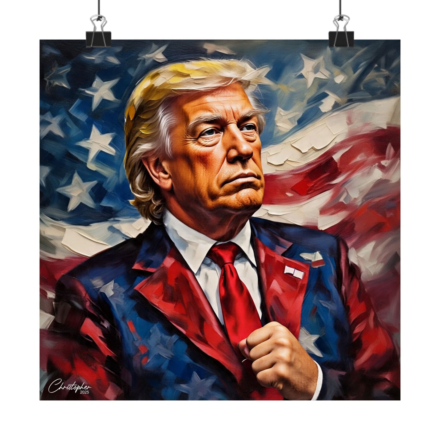 Patriotic Matte Vertical Poster | Political Wall Art, Home Décor, Trump Artwork, Gift for Supporters, Unique Collectible