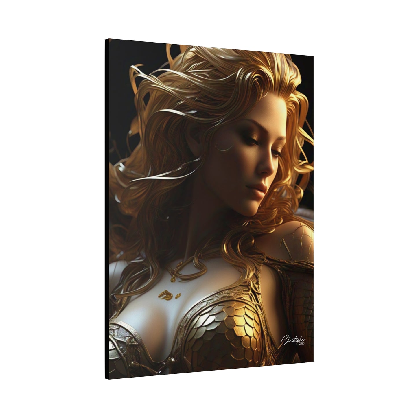 Fantasy Art Canvas Print - Serpent Goddess Home Decor